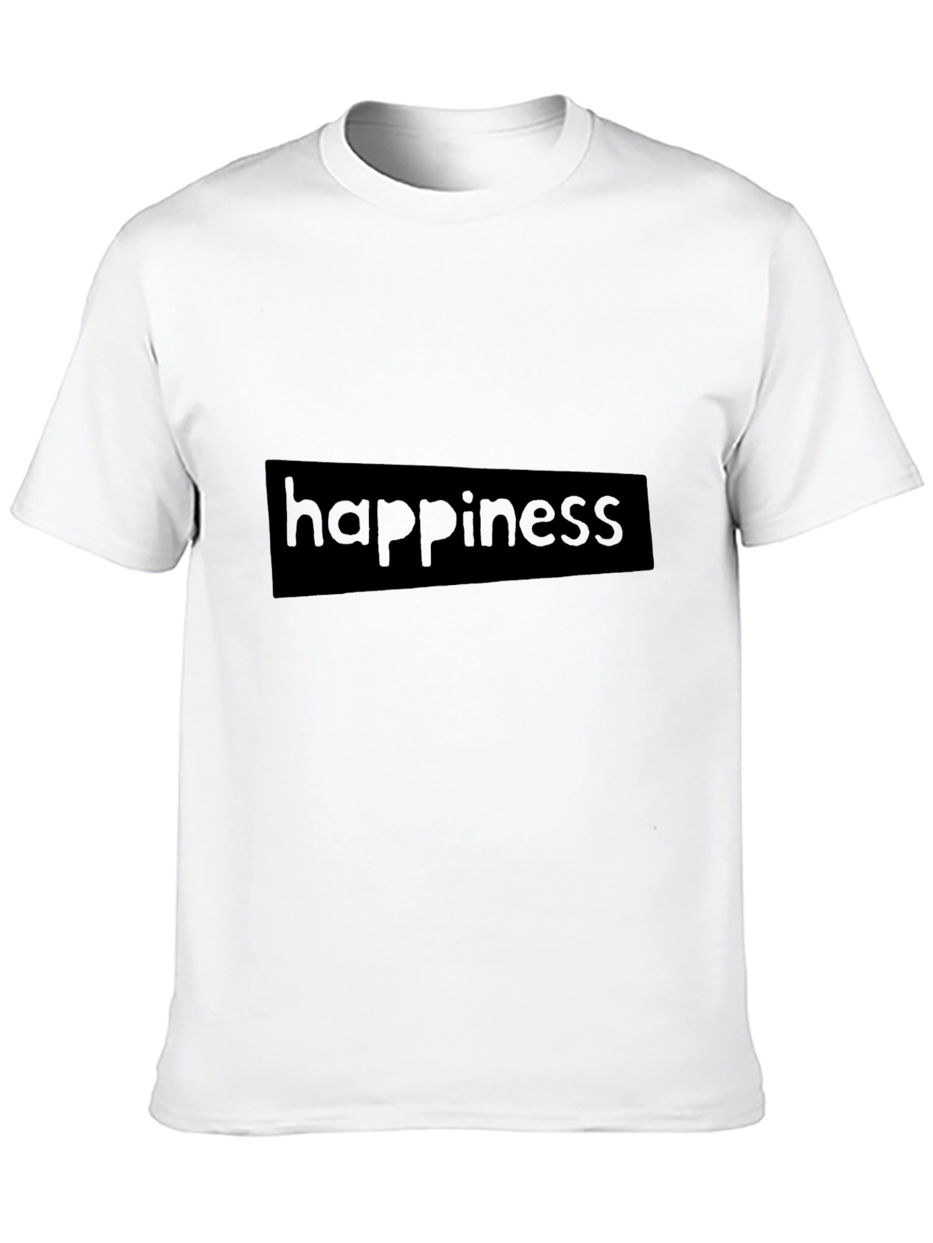 Black Happiness Graphic Tee - Casual Comfort