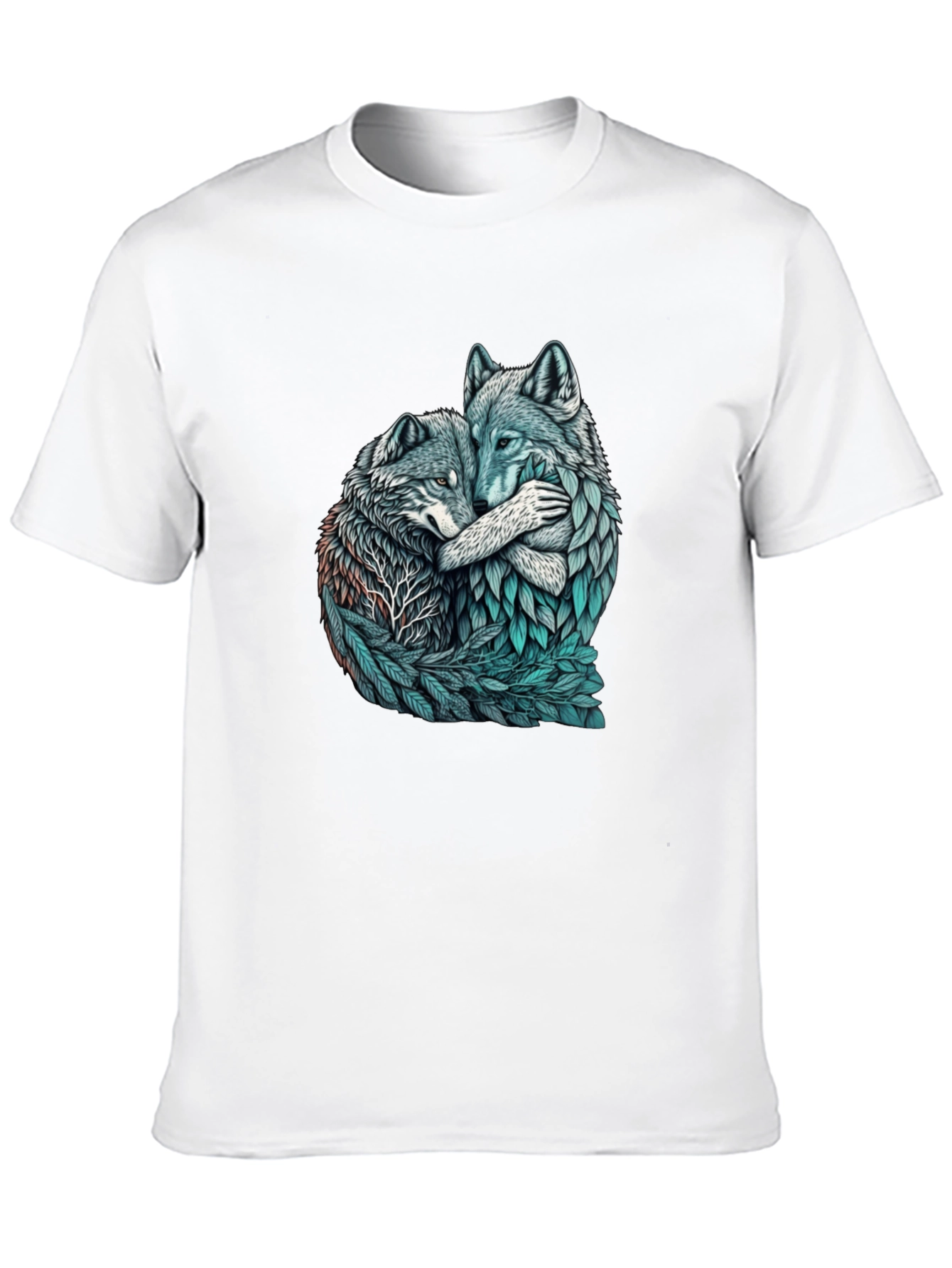 Wolf Embrace Graphic Tee - Nature Lovers Shirt