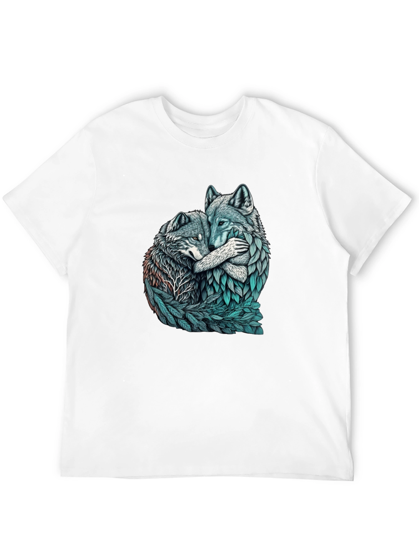 Wolf Embrace Graphic Tee - Nature Lovers Shirt