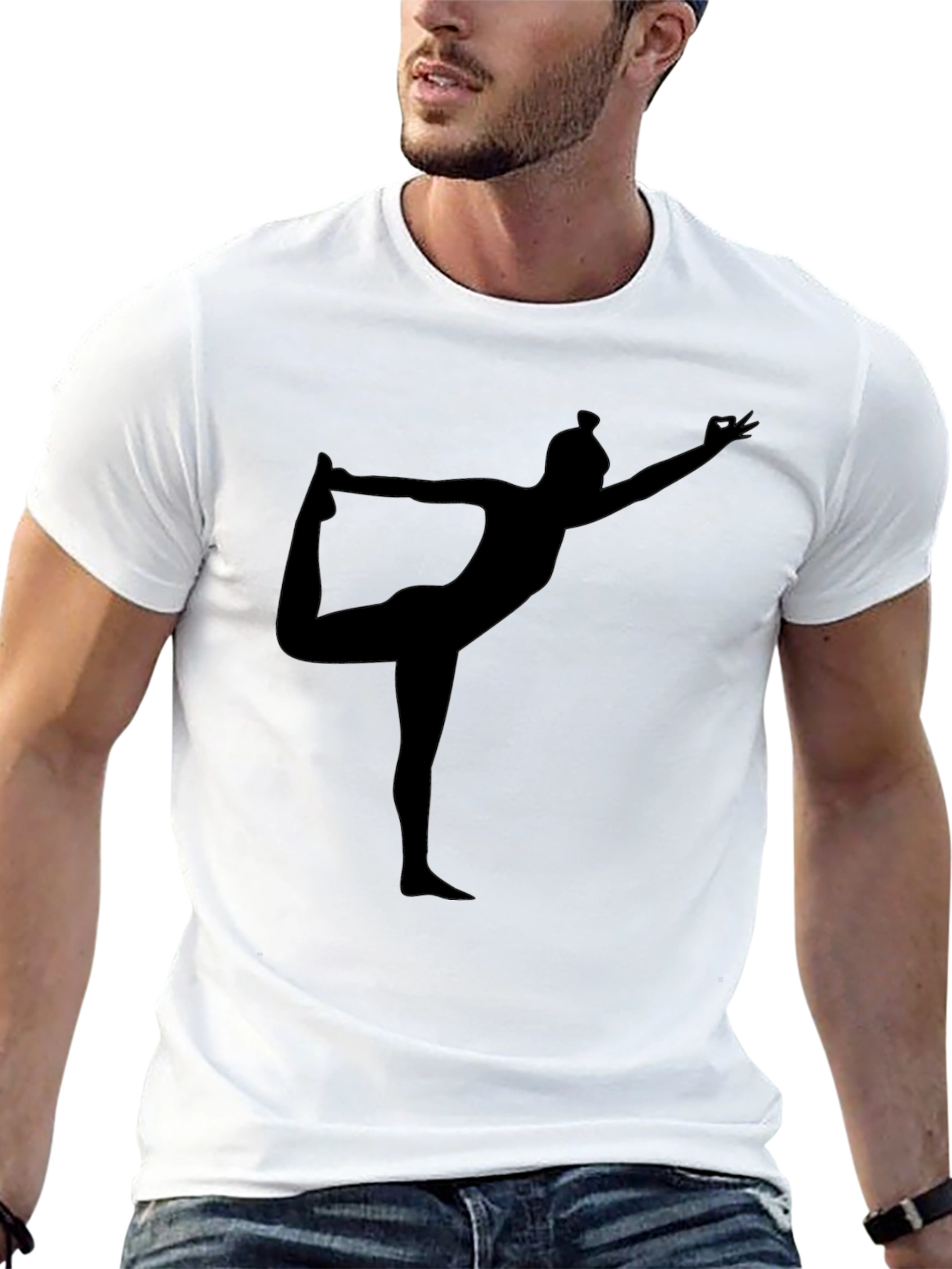 Yoga Silhouette Black T-Shirt