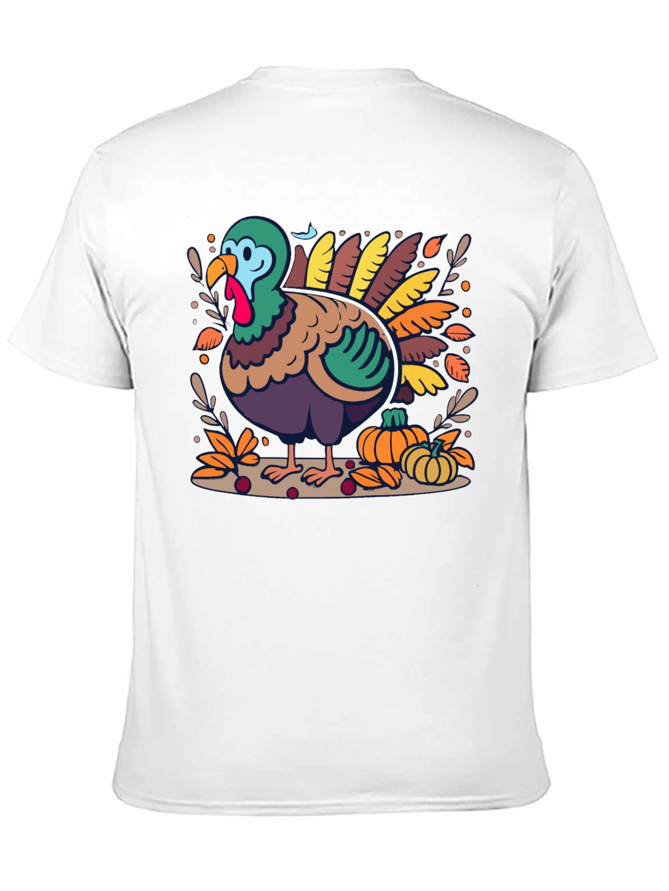 Thanksgiving Turkey Graphic Print T-Shirt