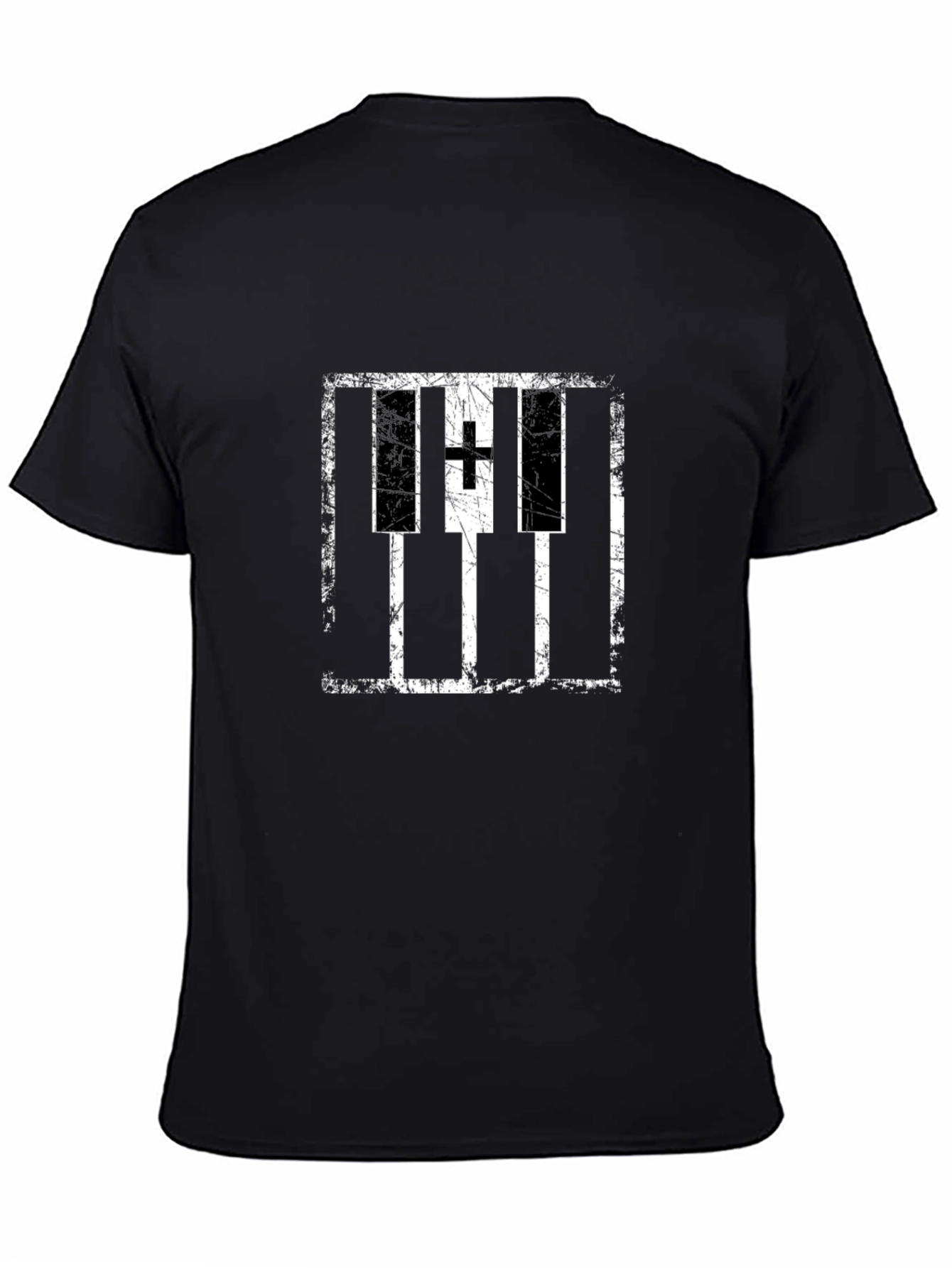 Grunge Piano Keyboard T-Shirt - Musical Style