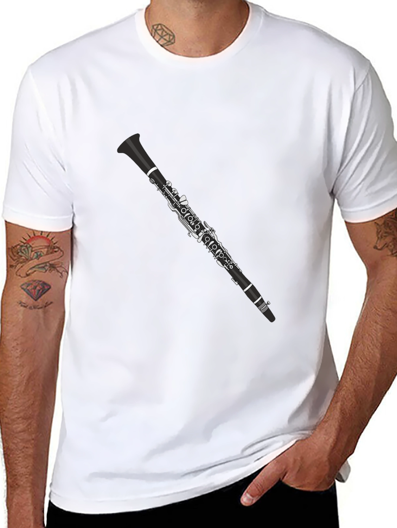 Clarinet Graphic T-Shirt - Music Lover Tee