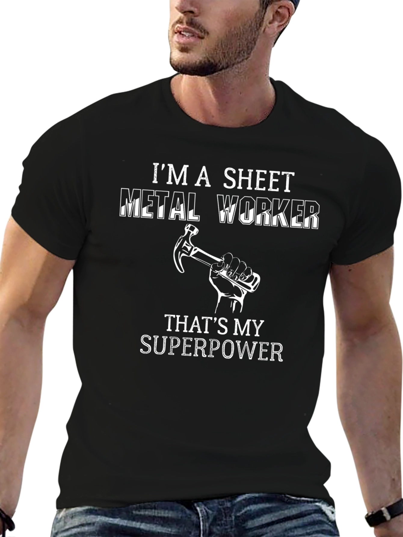 Sheet Metal Worker Superpower T-Shirt - Black