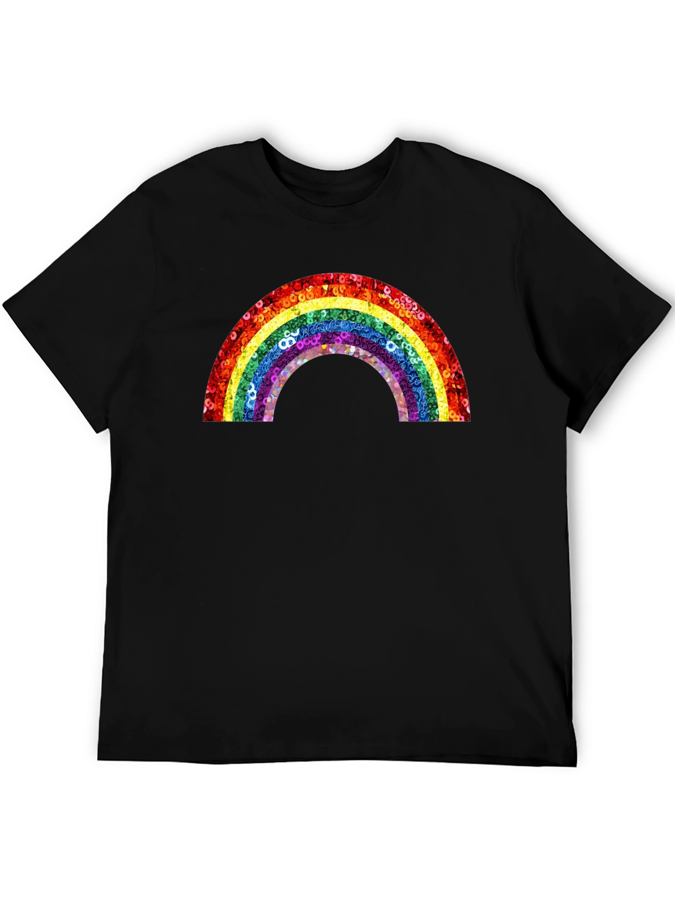 Rainbow Sequin Graphic Tee - Unisex