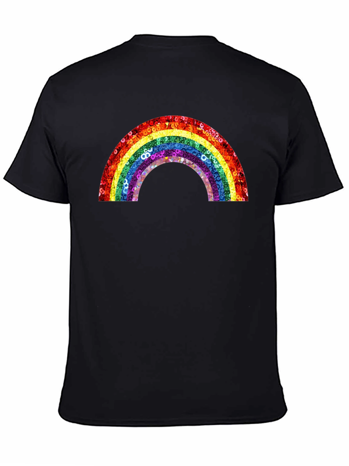 Rainbow Sequin Graphic Tee - Unisex