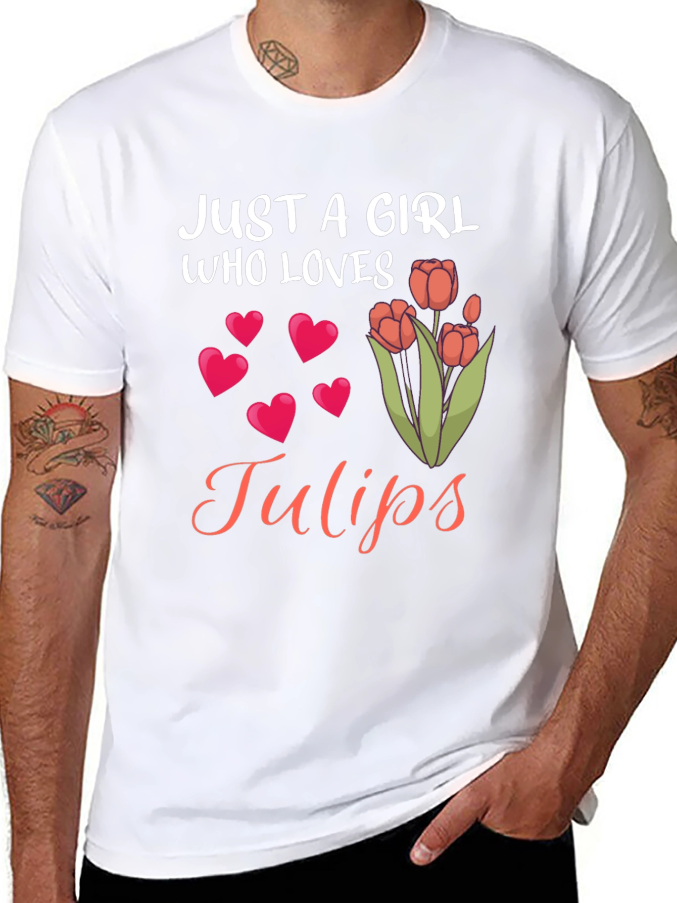 Just a Girl Who Loves Tulips Graphic Tee