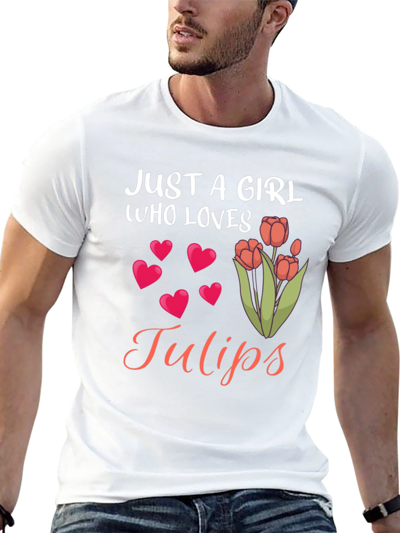 Just a Girl Who Loves Tulips Graphic Tee
