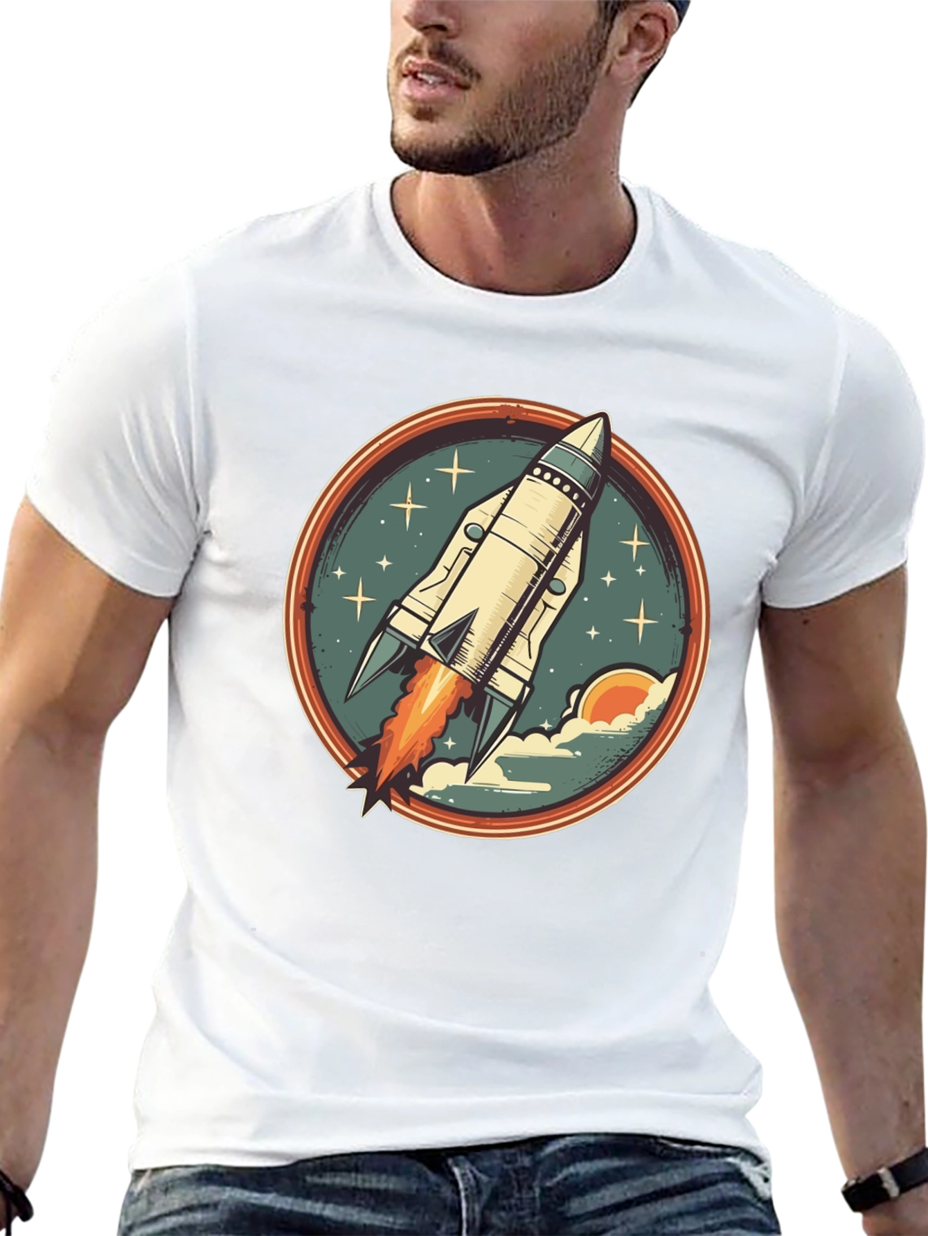 Retro Rocket T-Shirt - Blast Off in Style!
