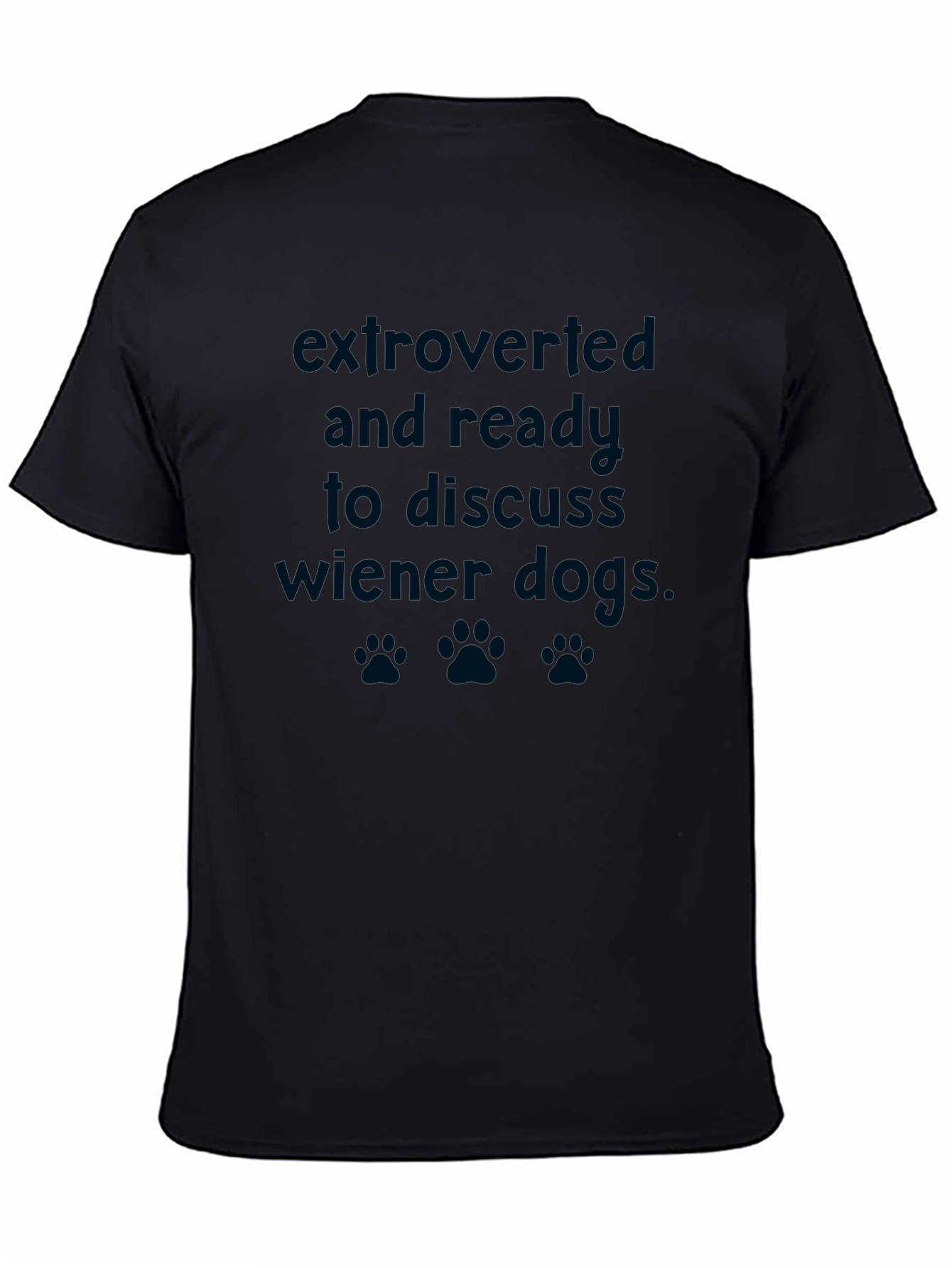 Extroverted Wiener Dog Graphic Tee - Novelty T-Shirt