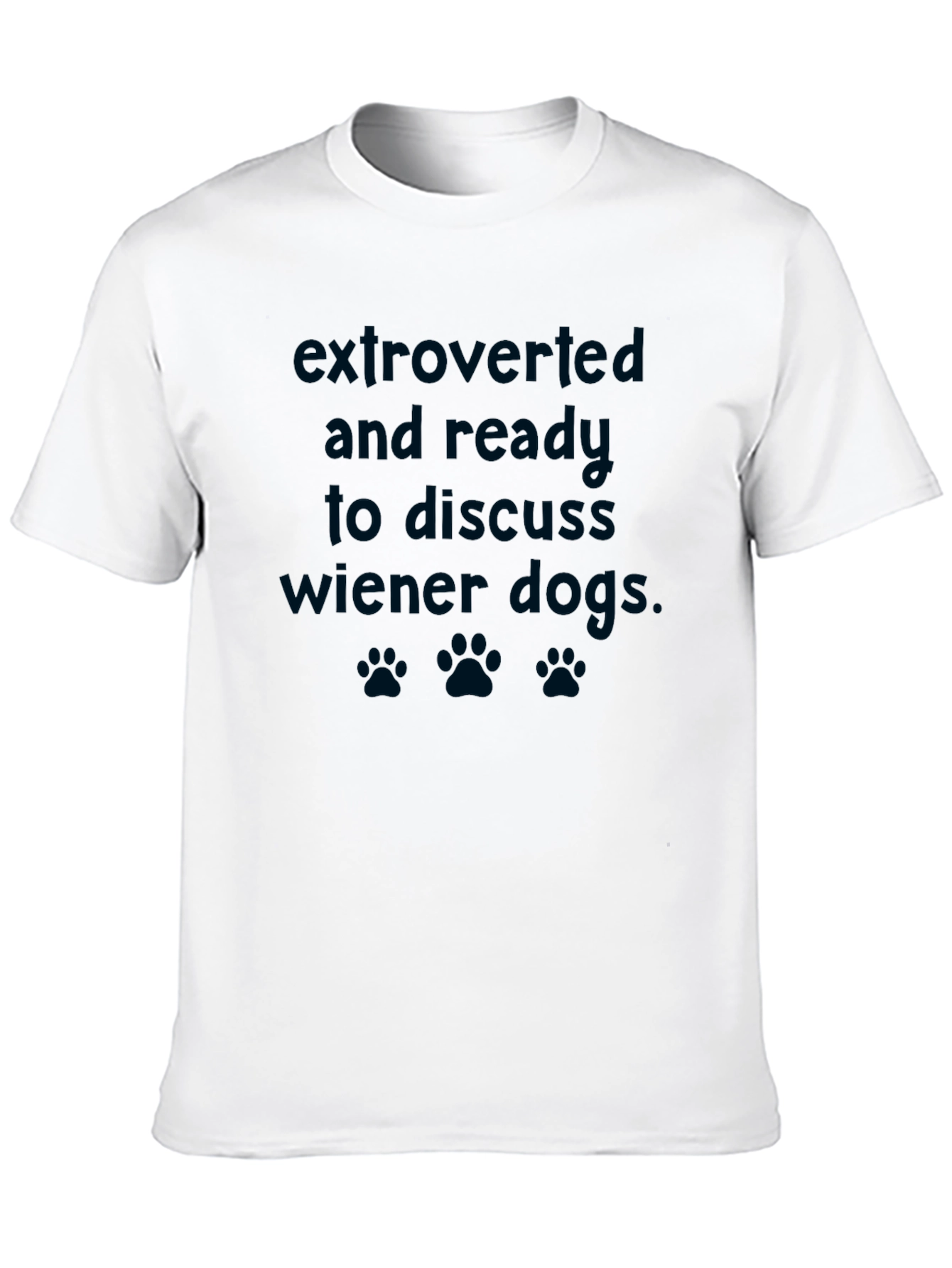 Extroverted Wiener Dog Graphic Tee - Novelty T-Shirt