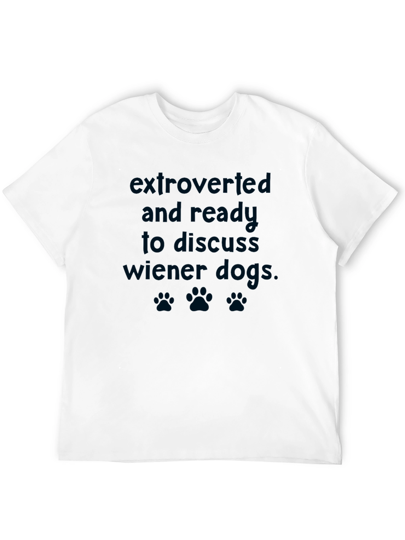 Extroverted Wiener Dog Graphic Tee - Novelty T-Shirt
