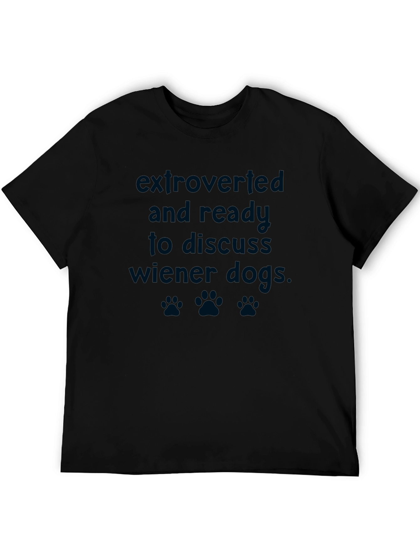 Extroverted Wiener Dog Graphic Tee - Novelty T-Shirt