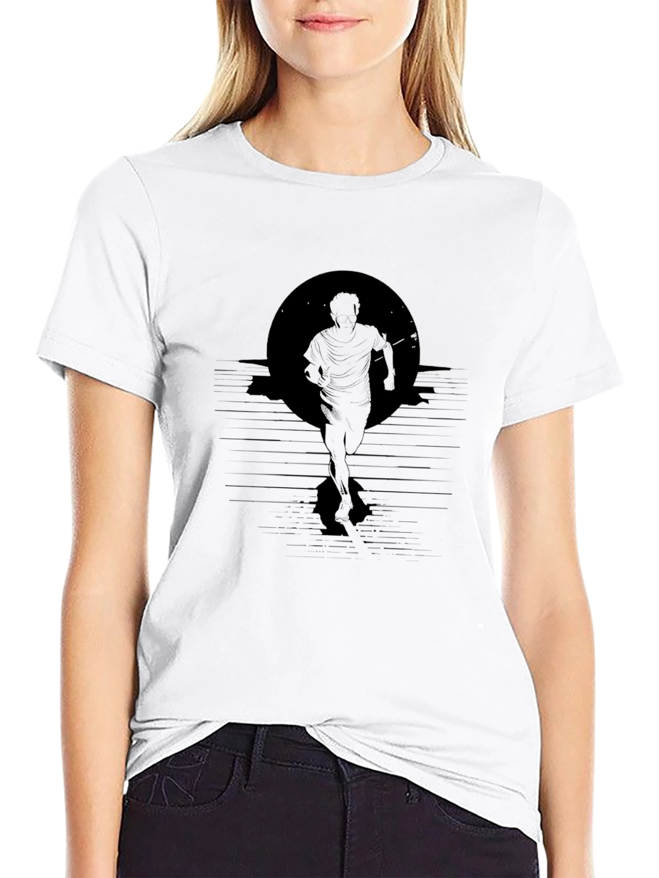 Silhouette Runner Graphic Tee - Black