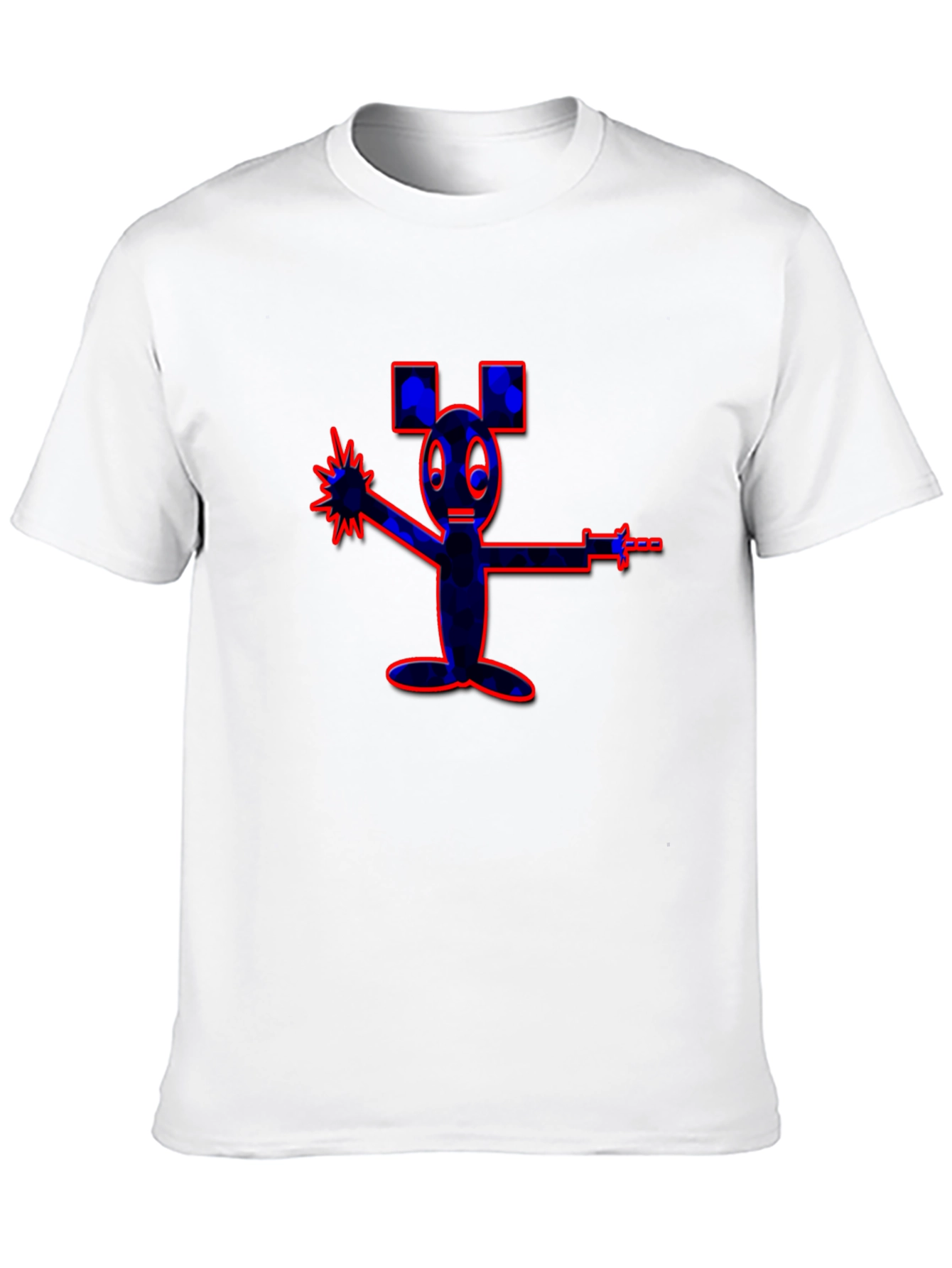 Unique Cartoon Graphic Black T-Shirt