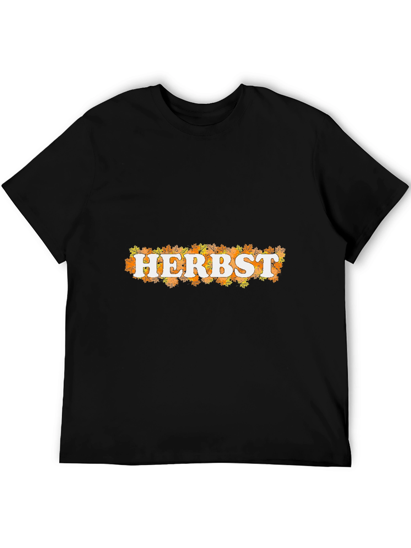 Autumn Leaves Herbst Black Graphic T-Shirt
