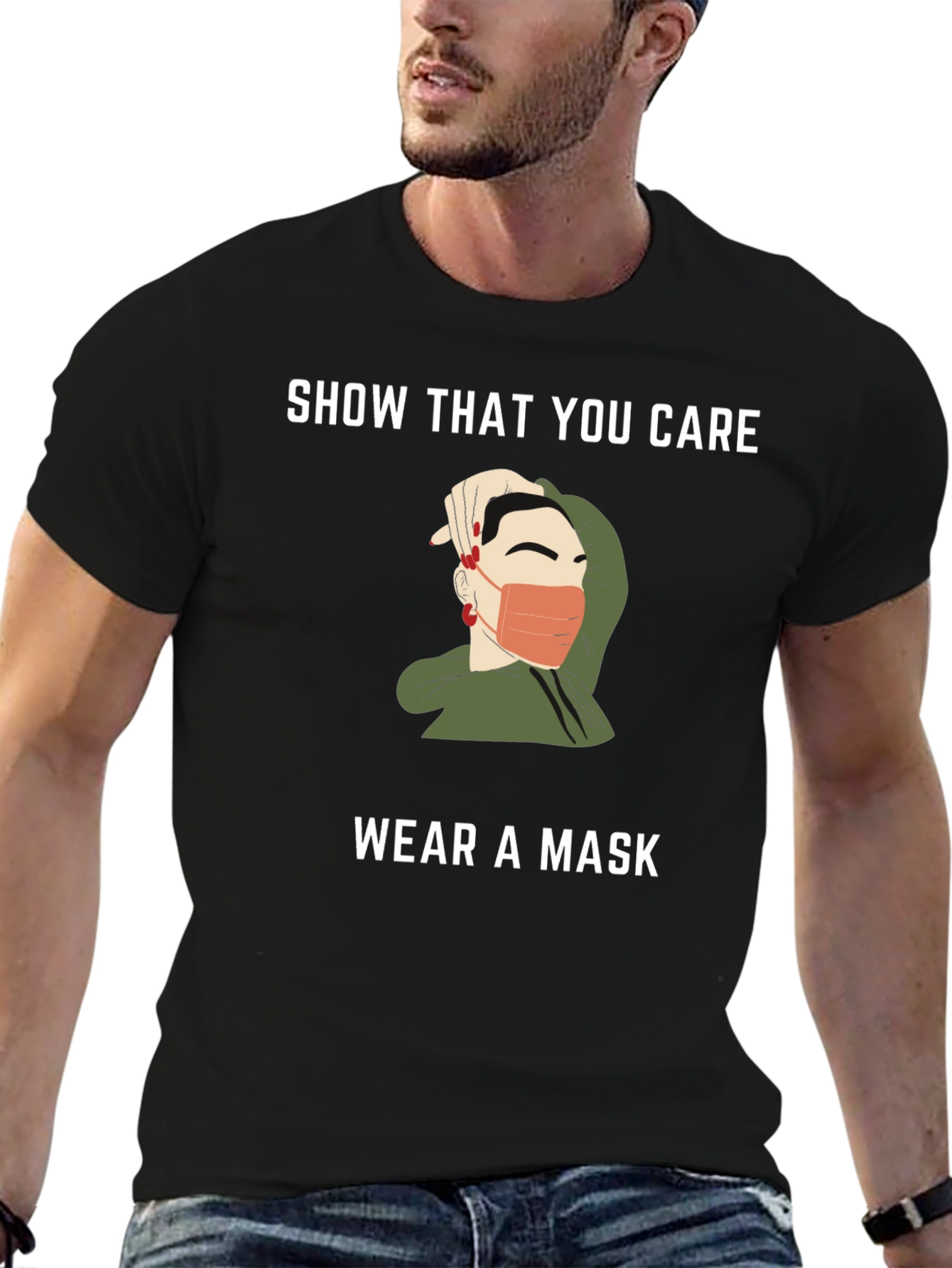 Show You Care Wear a Mask Graphic T-Shirt