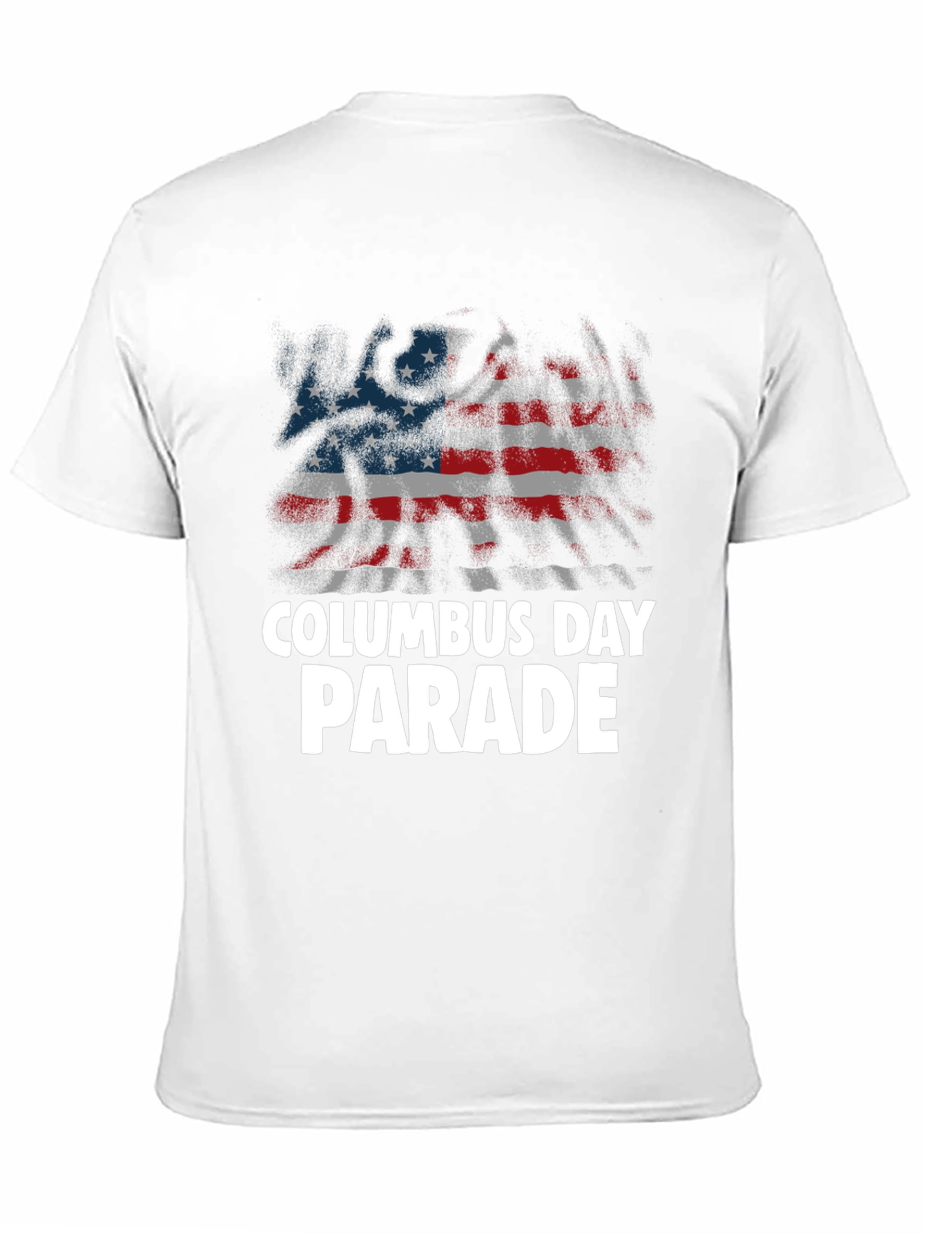 Columbus Day Parade Tee - Patriotic American Flag T-Shirt
