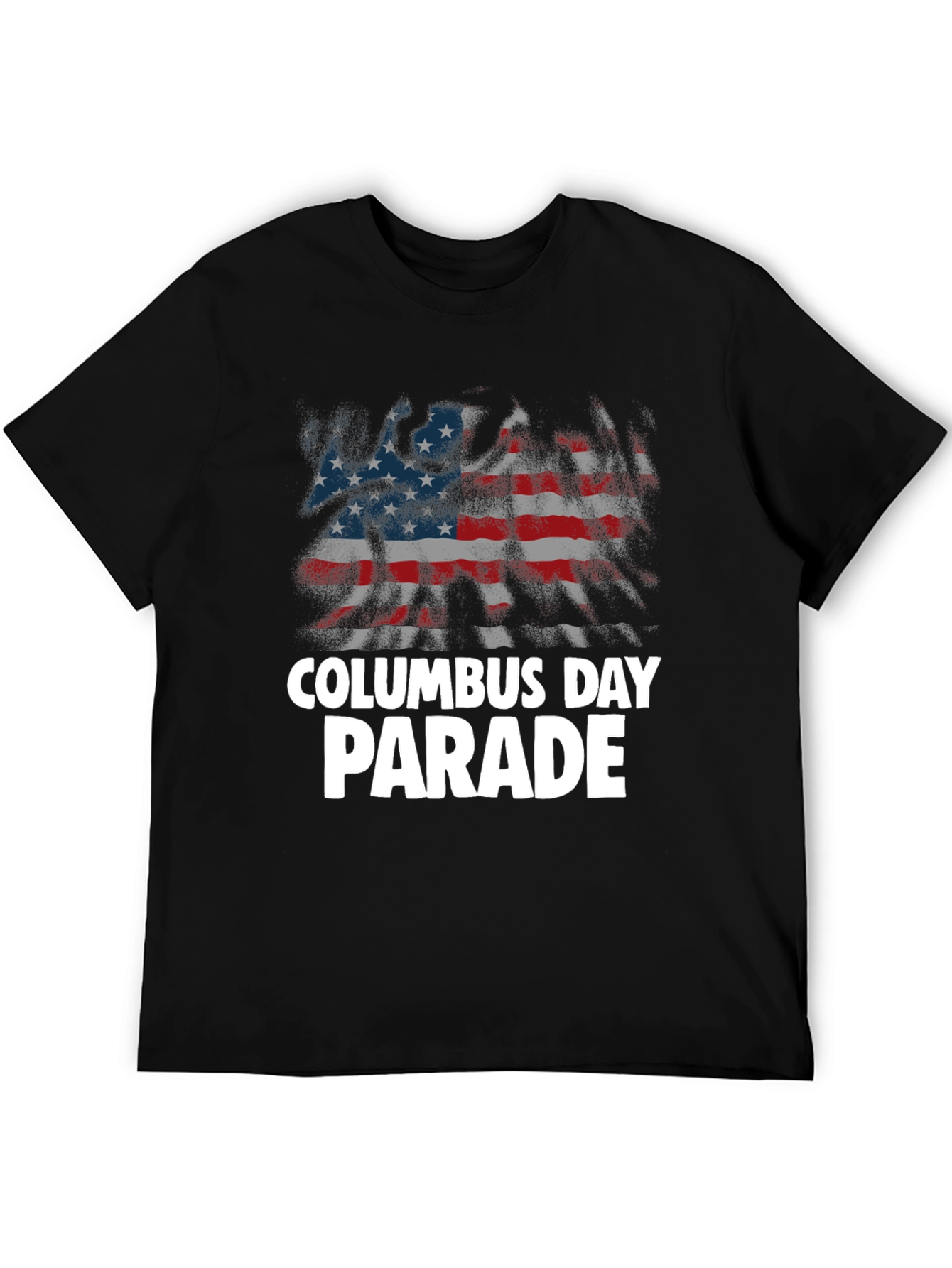 Columbus Day Parade Tee - Patriotic American Flag T-Shirt