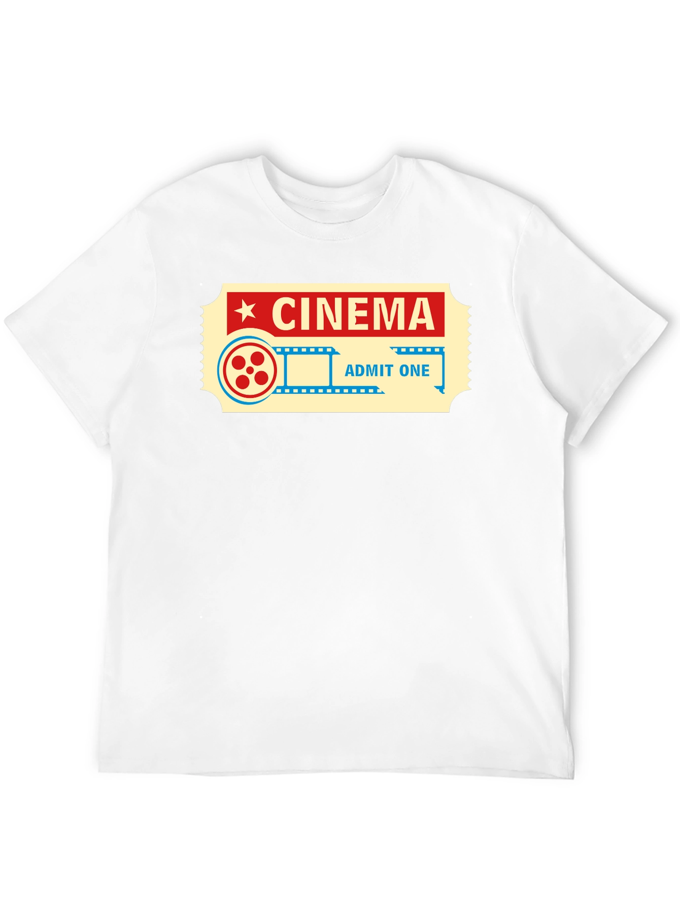 Cinema Ticket Graphic Tee - Retro Movie Lover Shirt