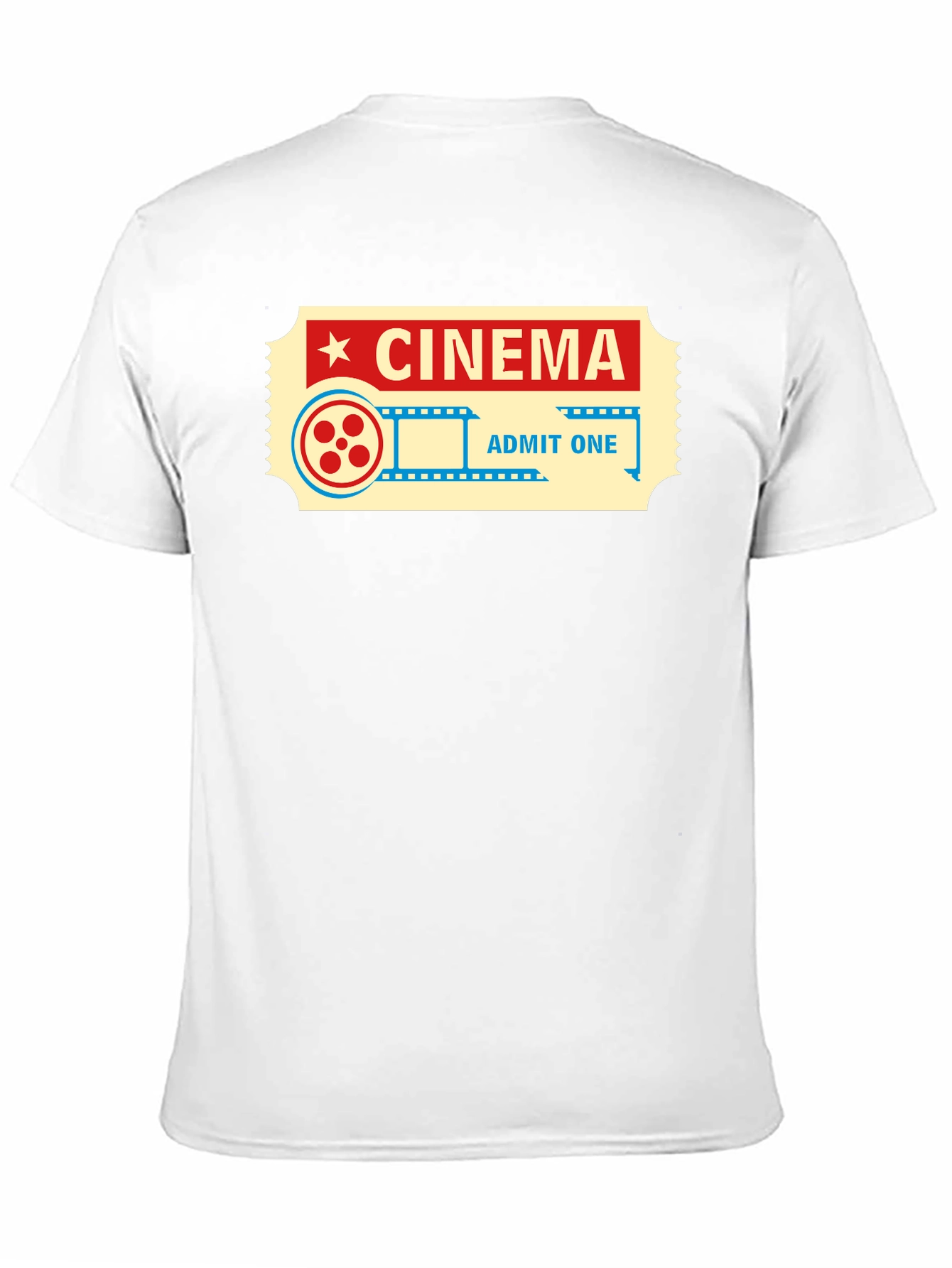 Cinema Ticket Graphic Tee - Retro Movie Lover Shirt