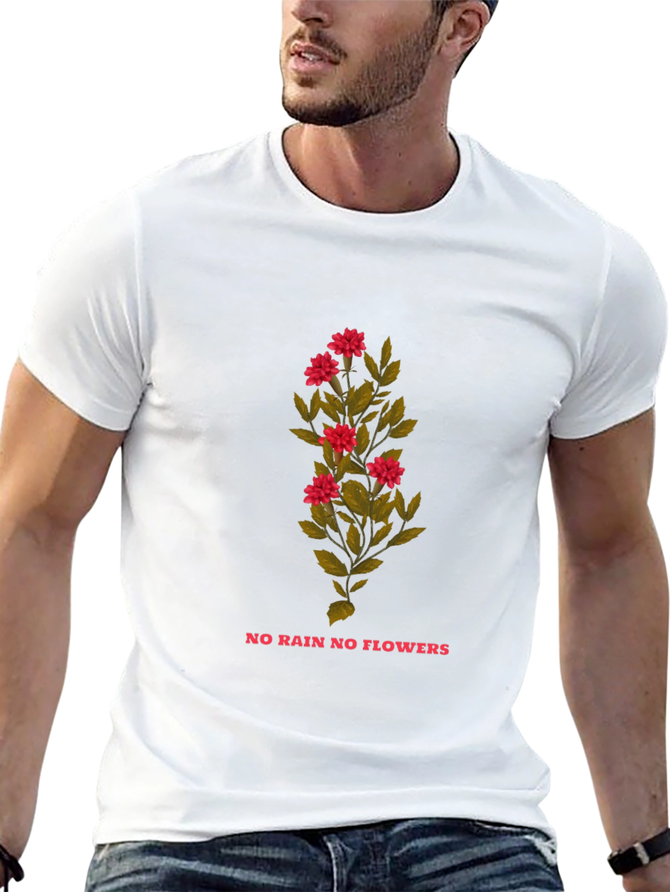 Floral No Rain No Flowers Graphic Tee