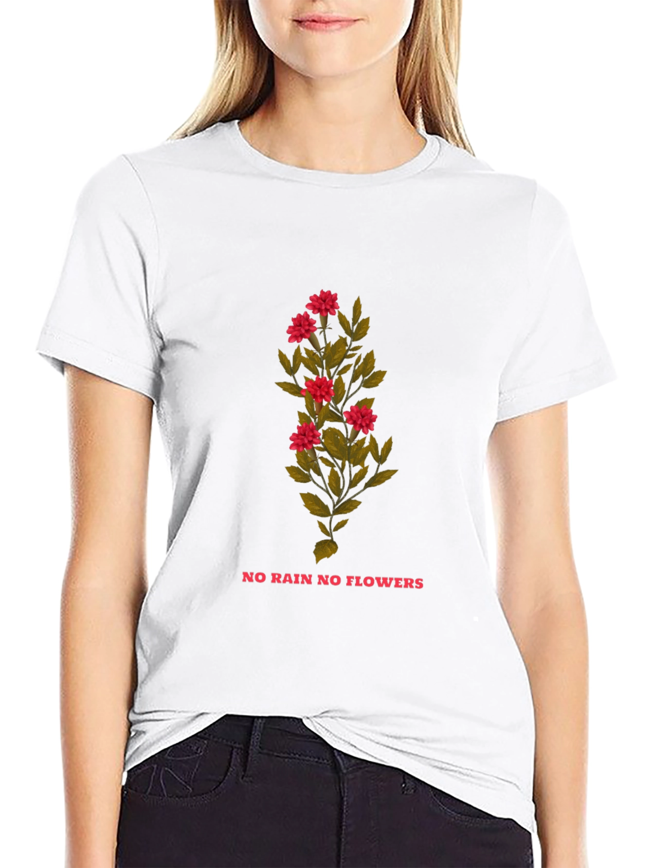 Floral No Rain No Flowers Graphic Tee