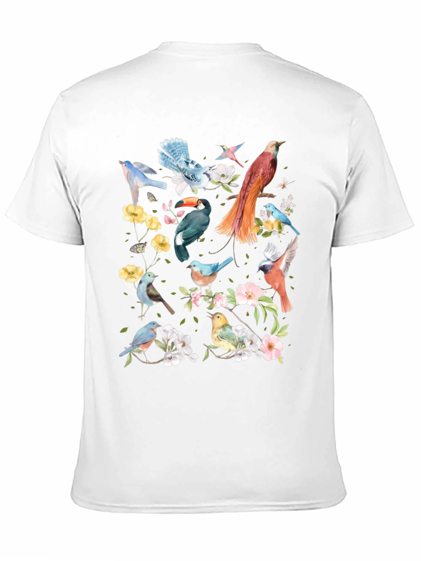Floral Birds Graphic T-Shirt