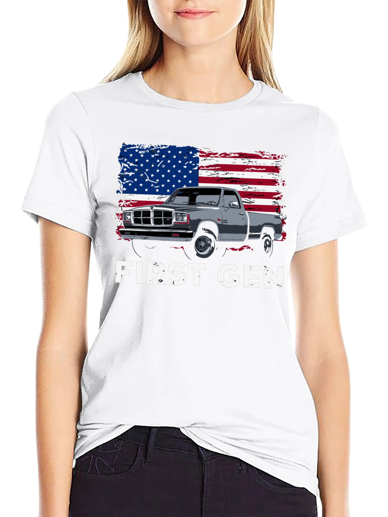 First Gen Truck American Flag Graphic T-Shirt