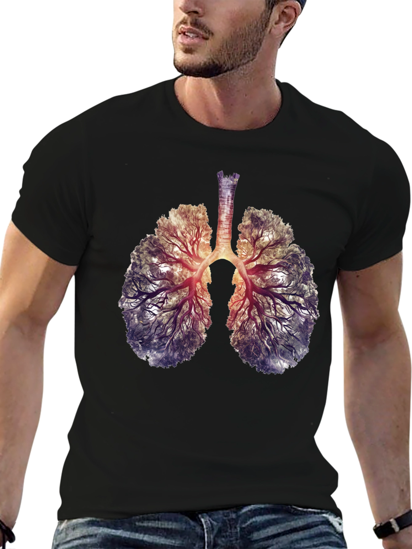 Anatomical Lungs Tree T-Shirt