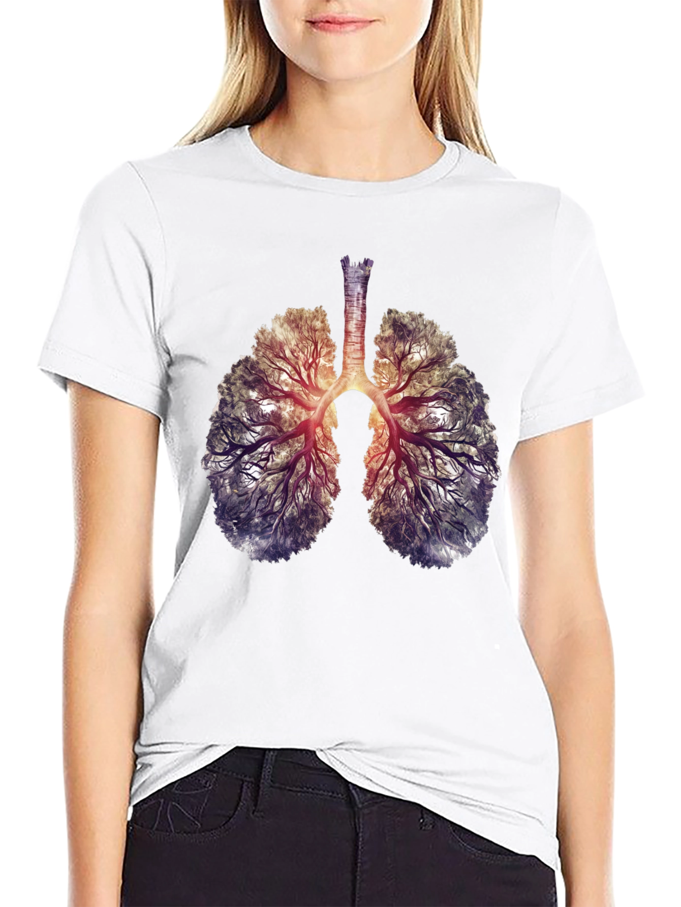 Anatomical Lungs Tree T-Shirt