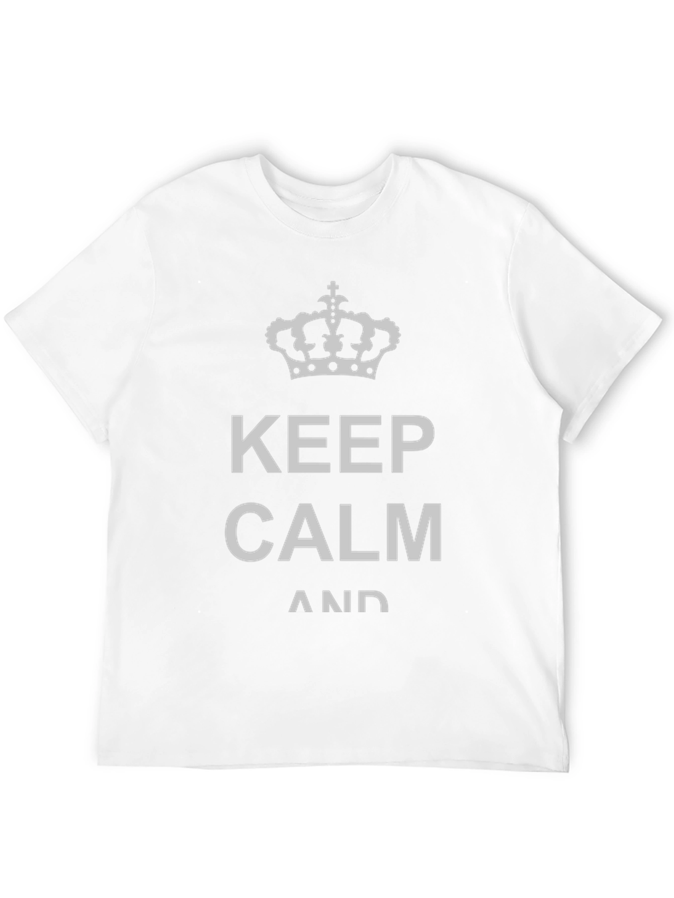 Keep Calm Graphic Tee - Black Cotton T-Shirt