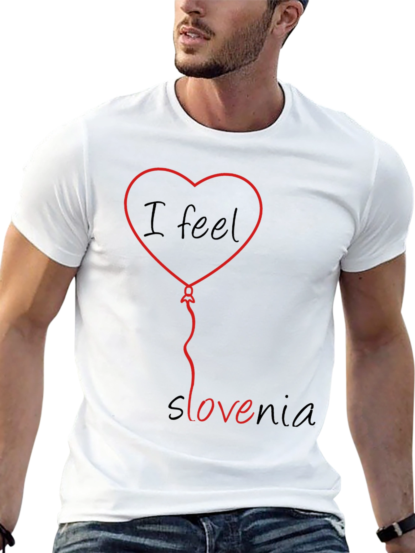 I Feel Slovenia T-Shirt - Heart Balloon Design