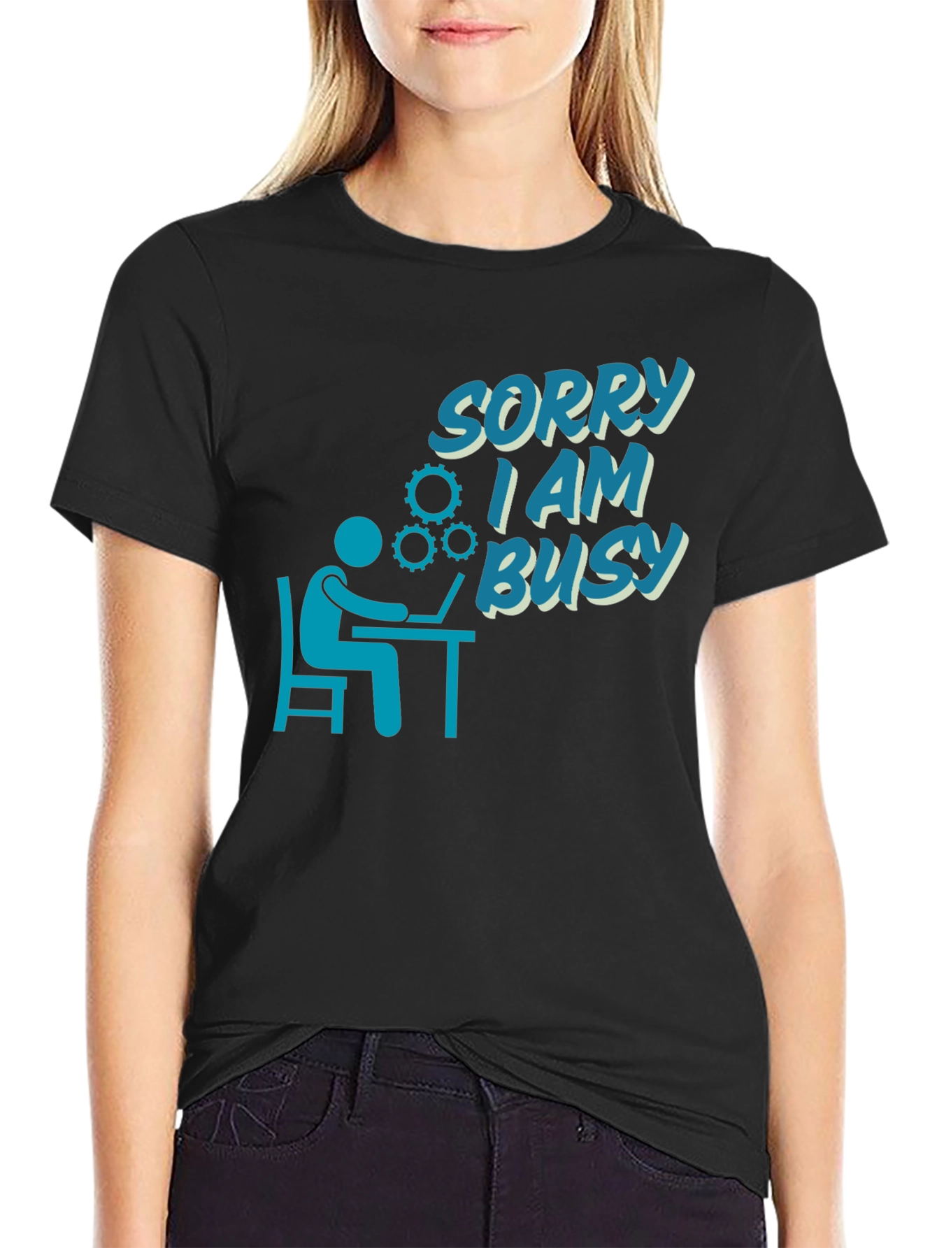 Sorry I Am Busy T-Shirt - Programmer Design