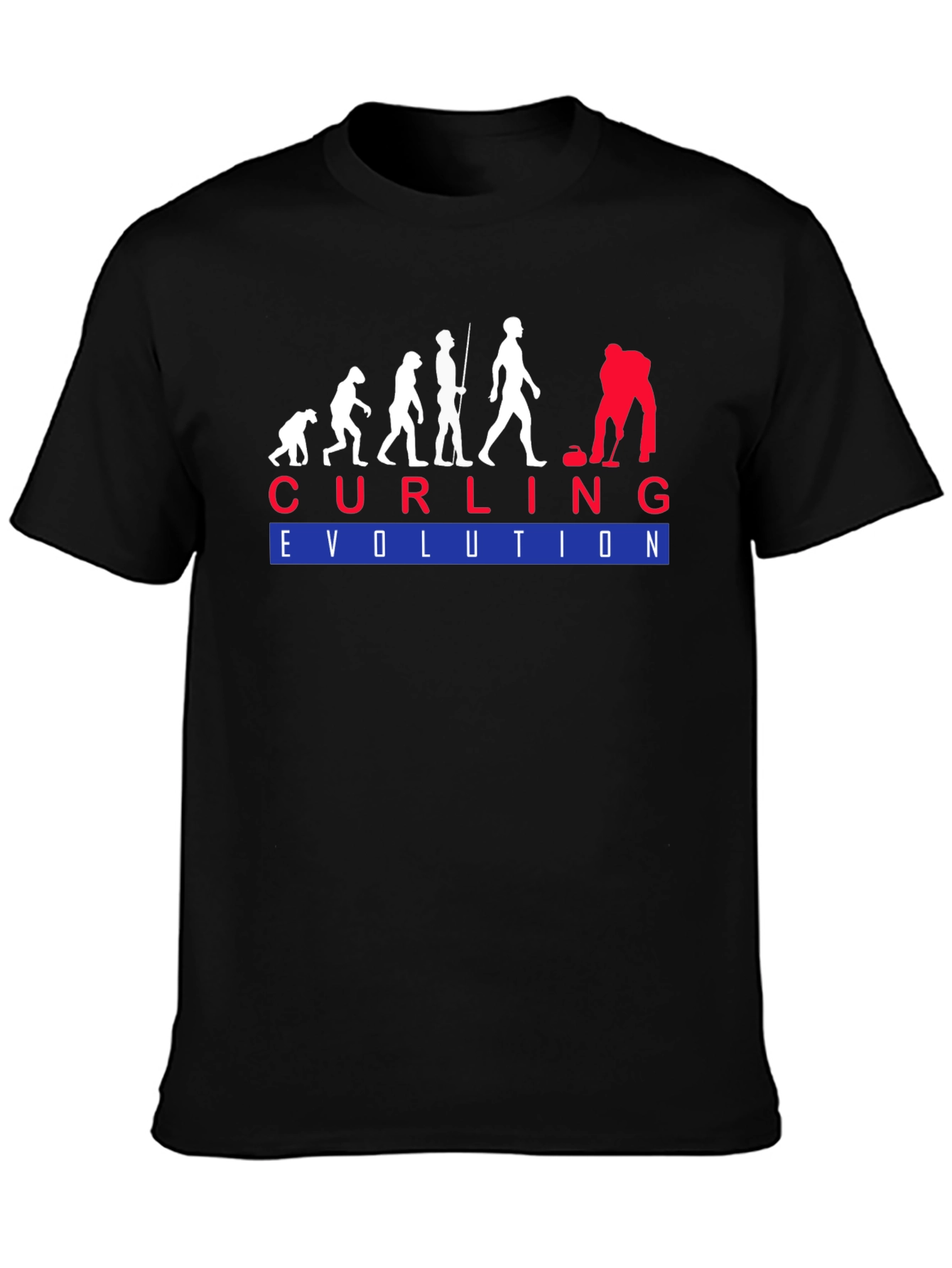 Curling Evolution T-Shirt - Funny Sport Tee