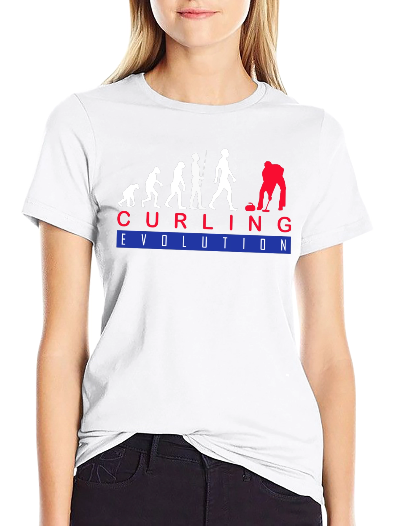 Curling Evolution T-Shirt - Funny Sport Tee