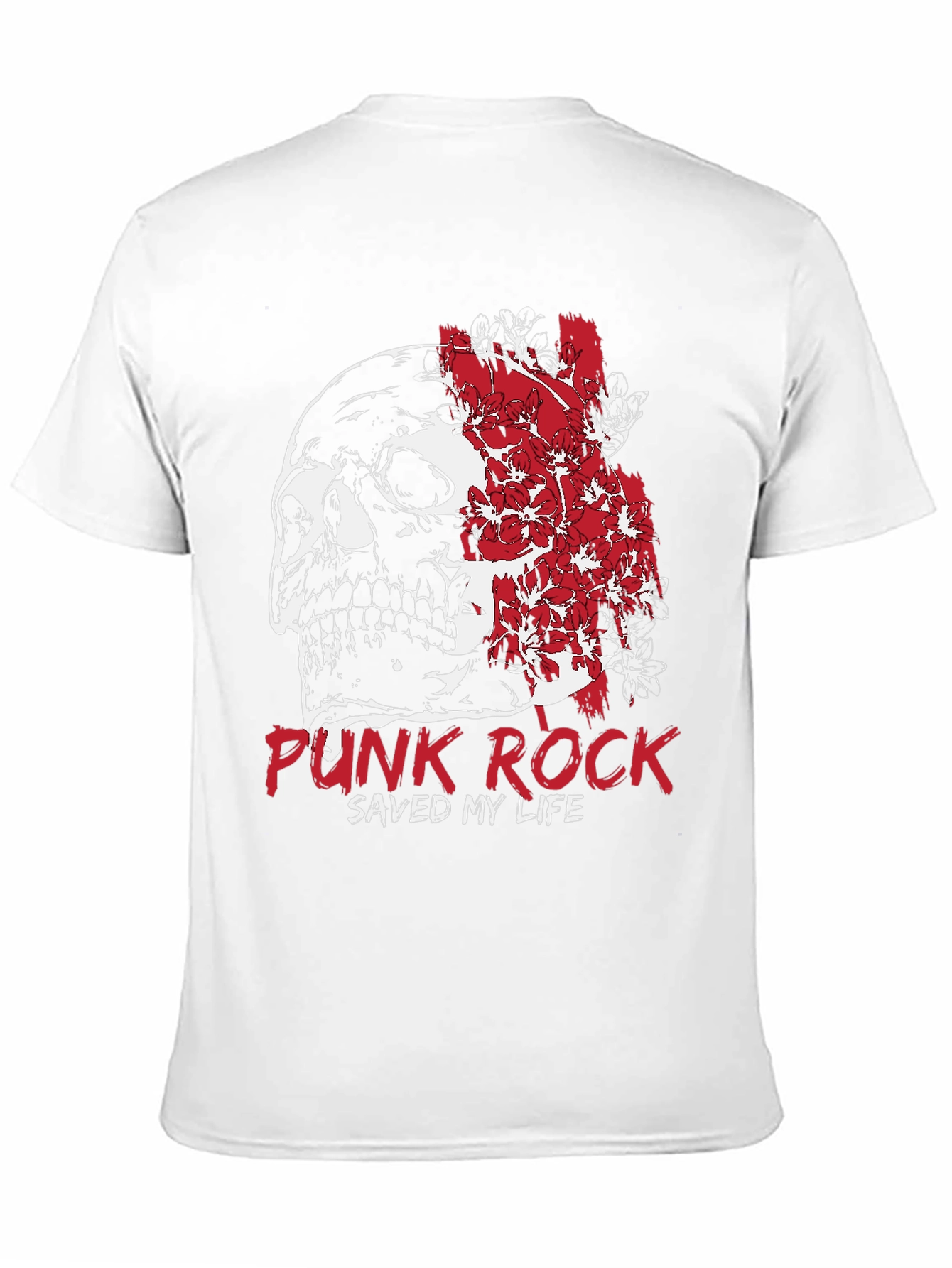 Punk Rock Skull Graphic T-Shirt