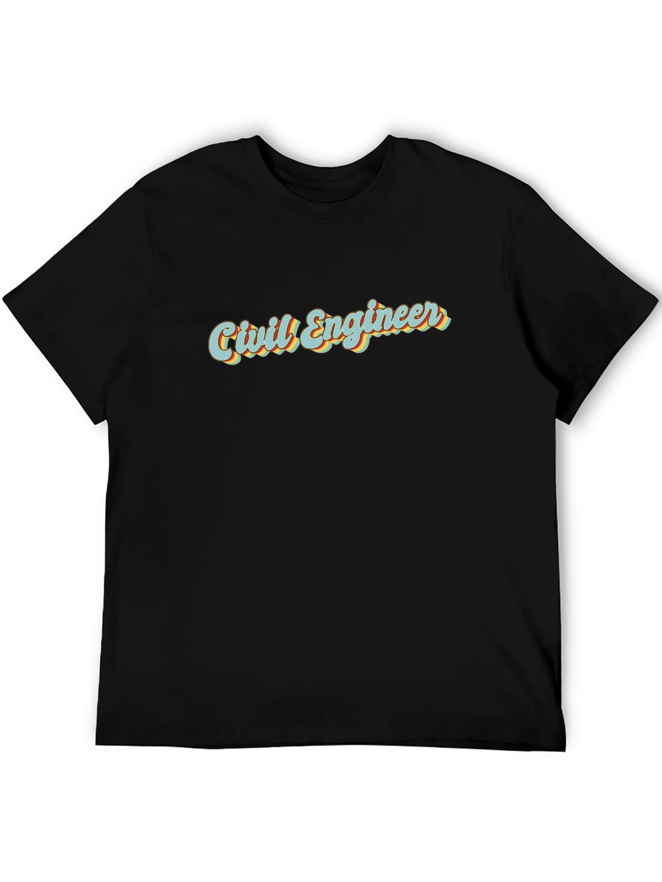 Civil Engineer Retro Graphic Tee - Black