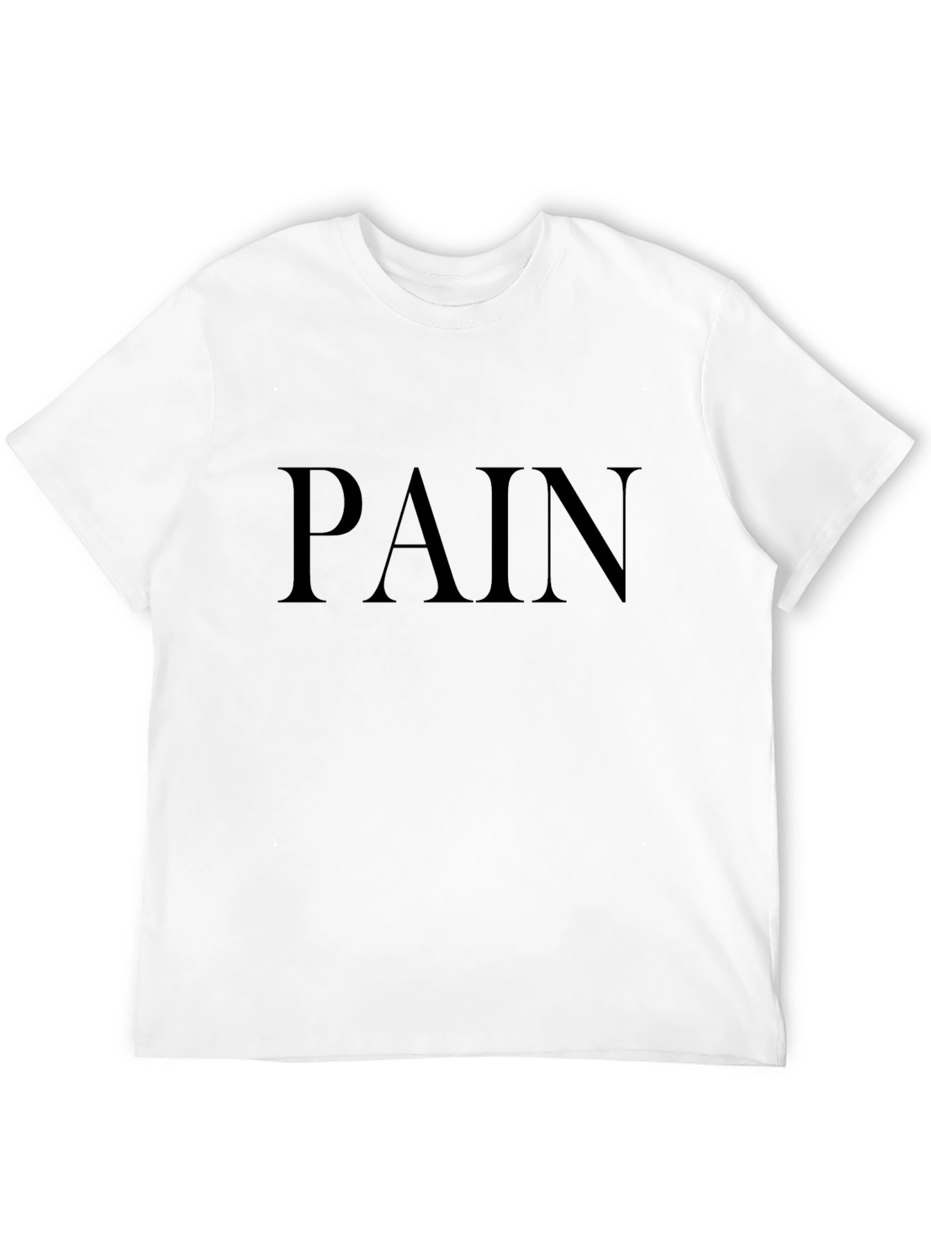PAIN Text Graphic Black Crew Neck T-Shirt