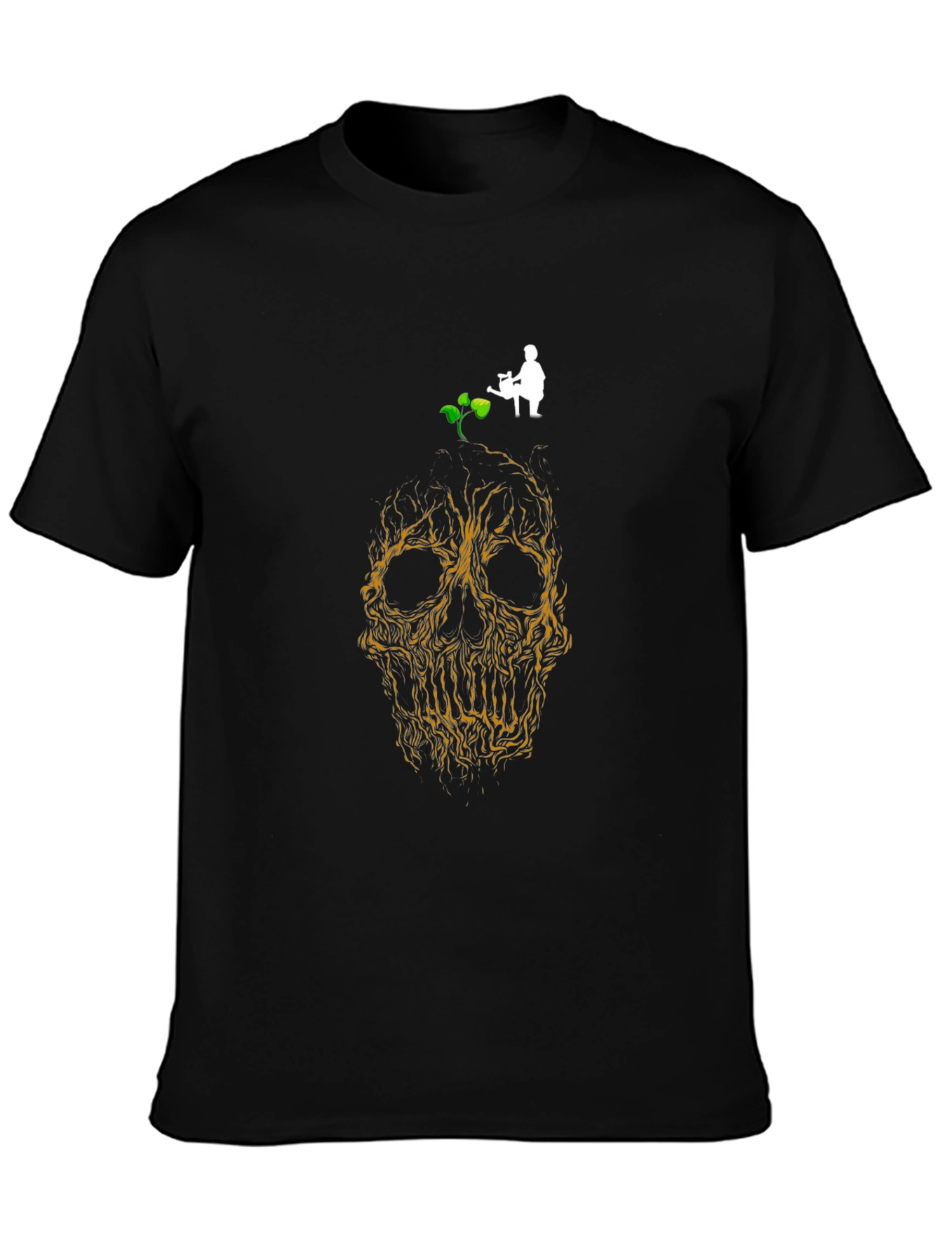 Skull & Sprout Graphic Tee - Mens Black T-Shirt