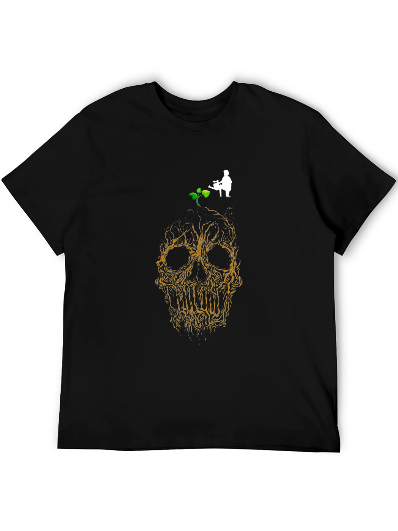 Skull & Sprout Graphic Tee - Mens Black T-Shirt