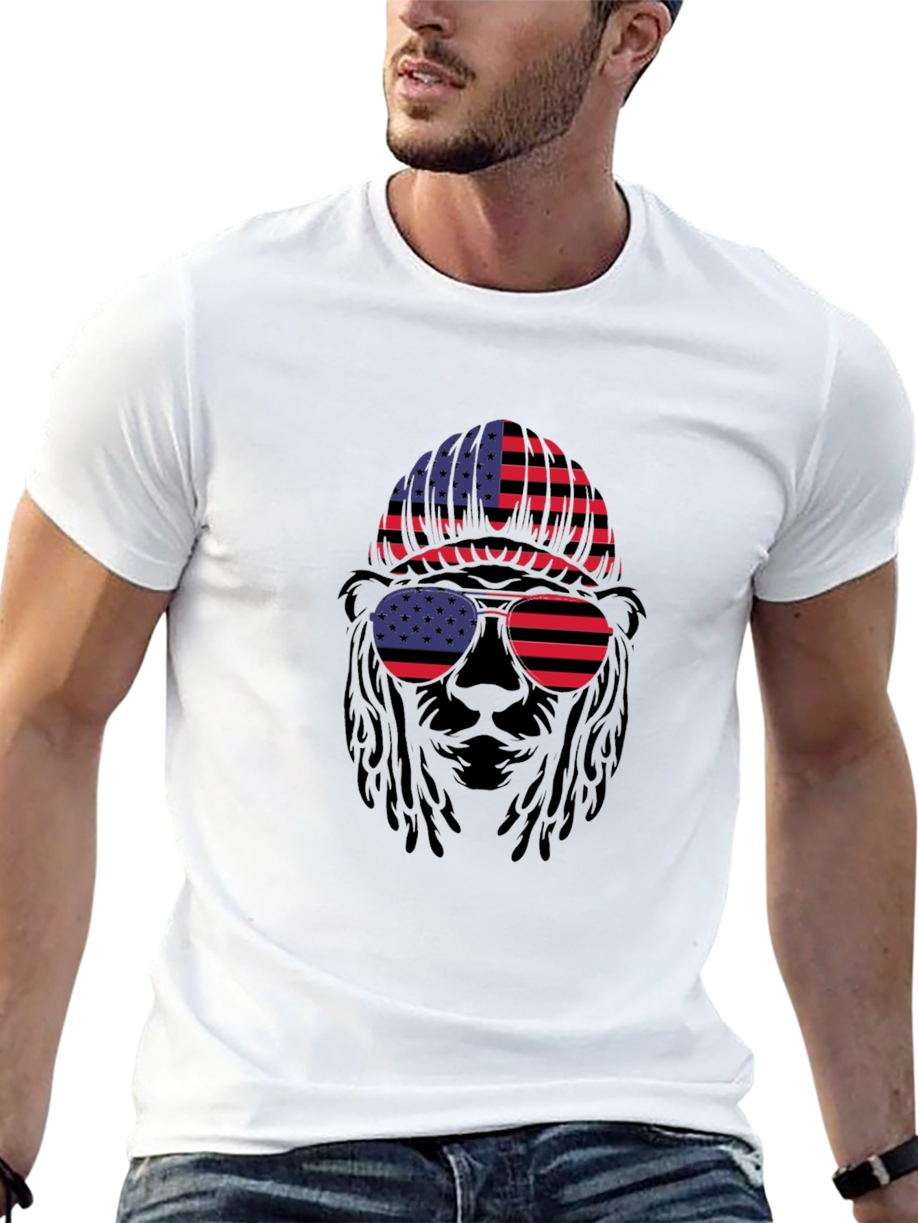 American Flag Bear T-Shirt