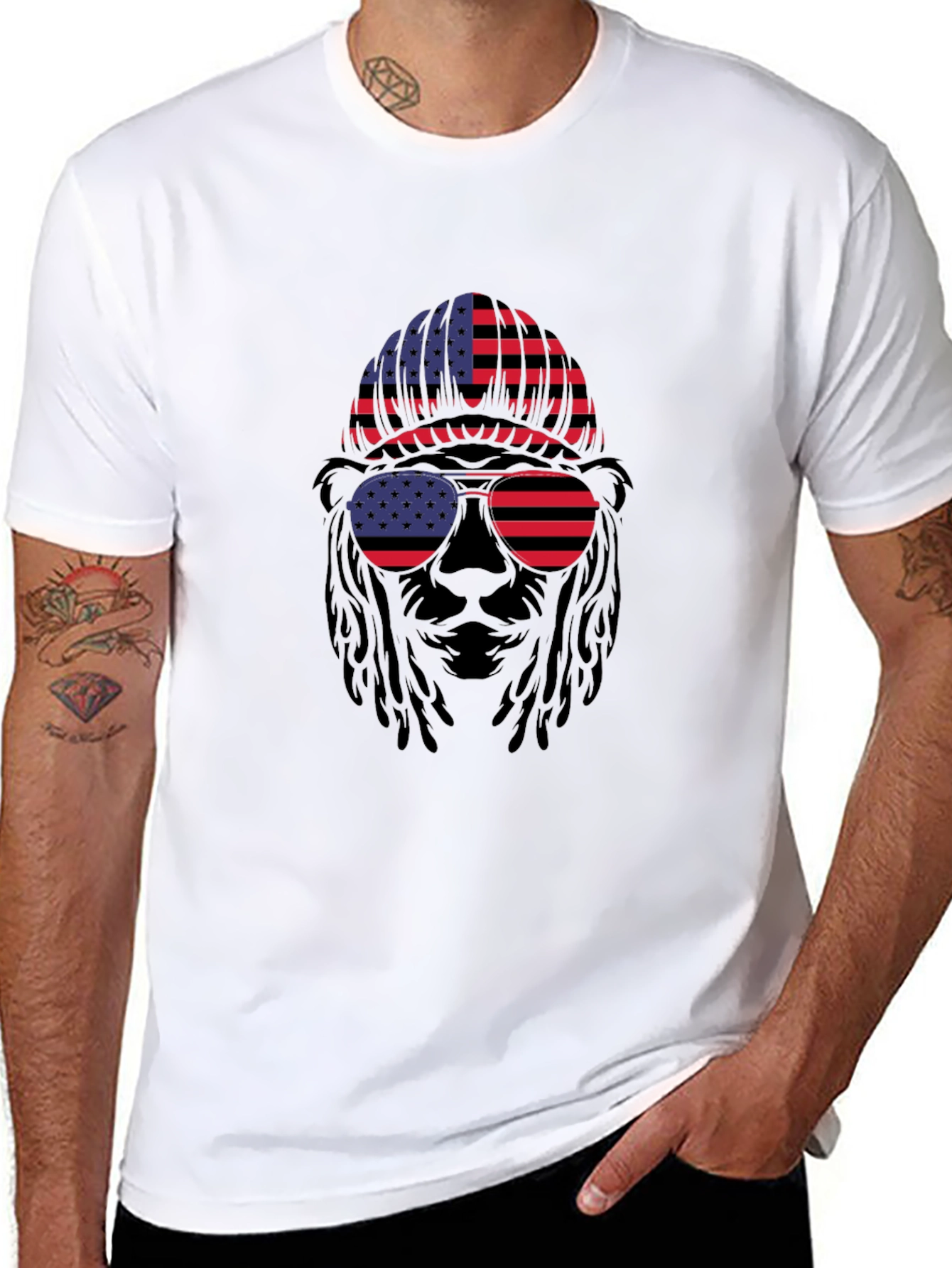 American Flag Bear T-Shirt