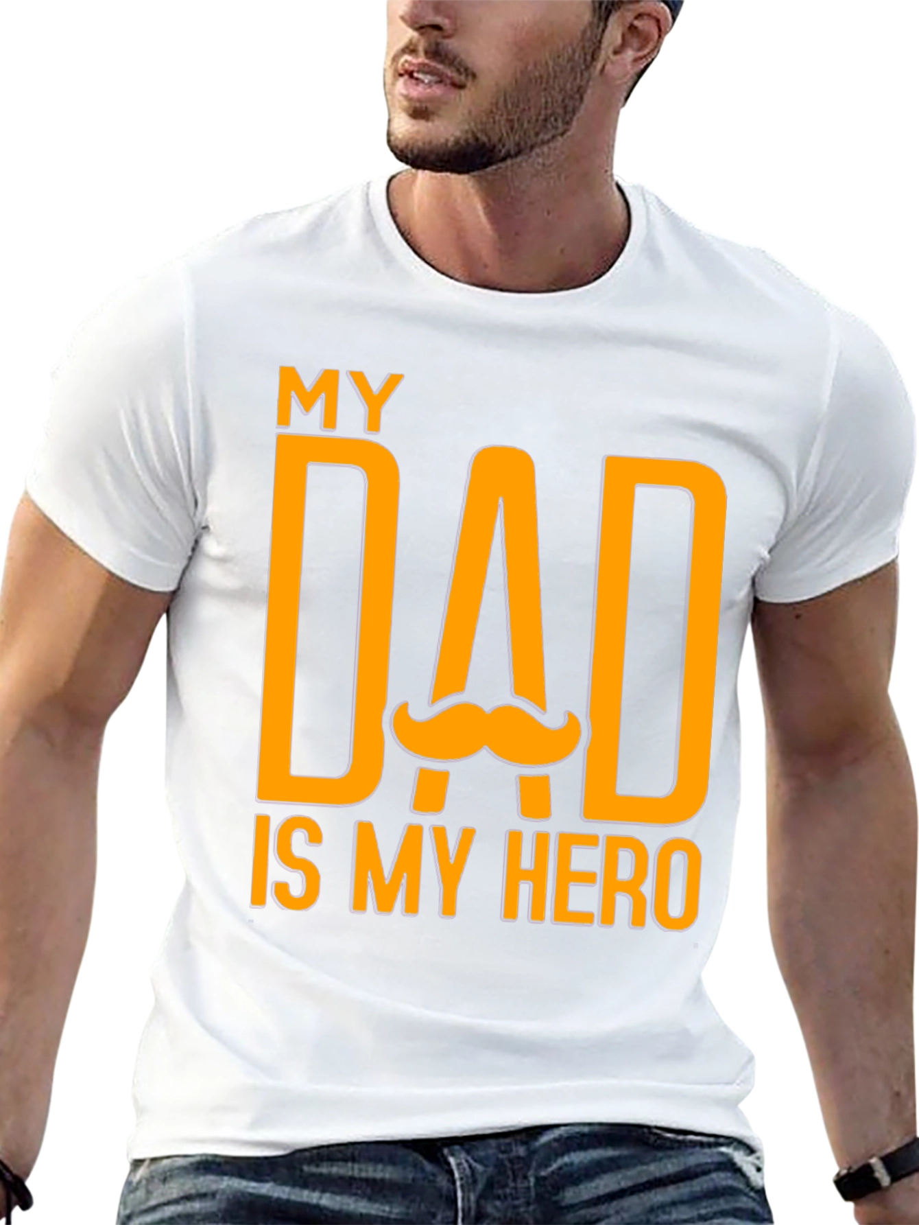My Dad Is My Hero Black T-Shirt