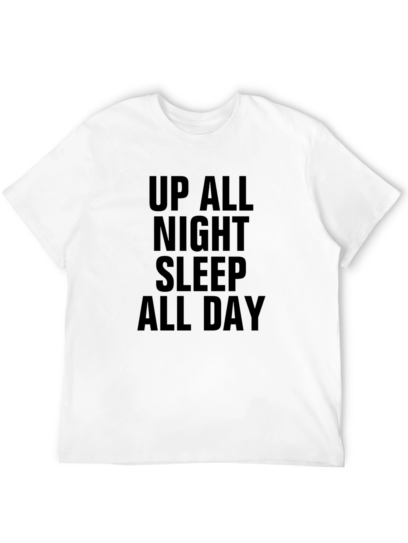Up All Night T-Shirt - Black Graphic Tee