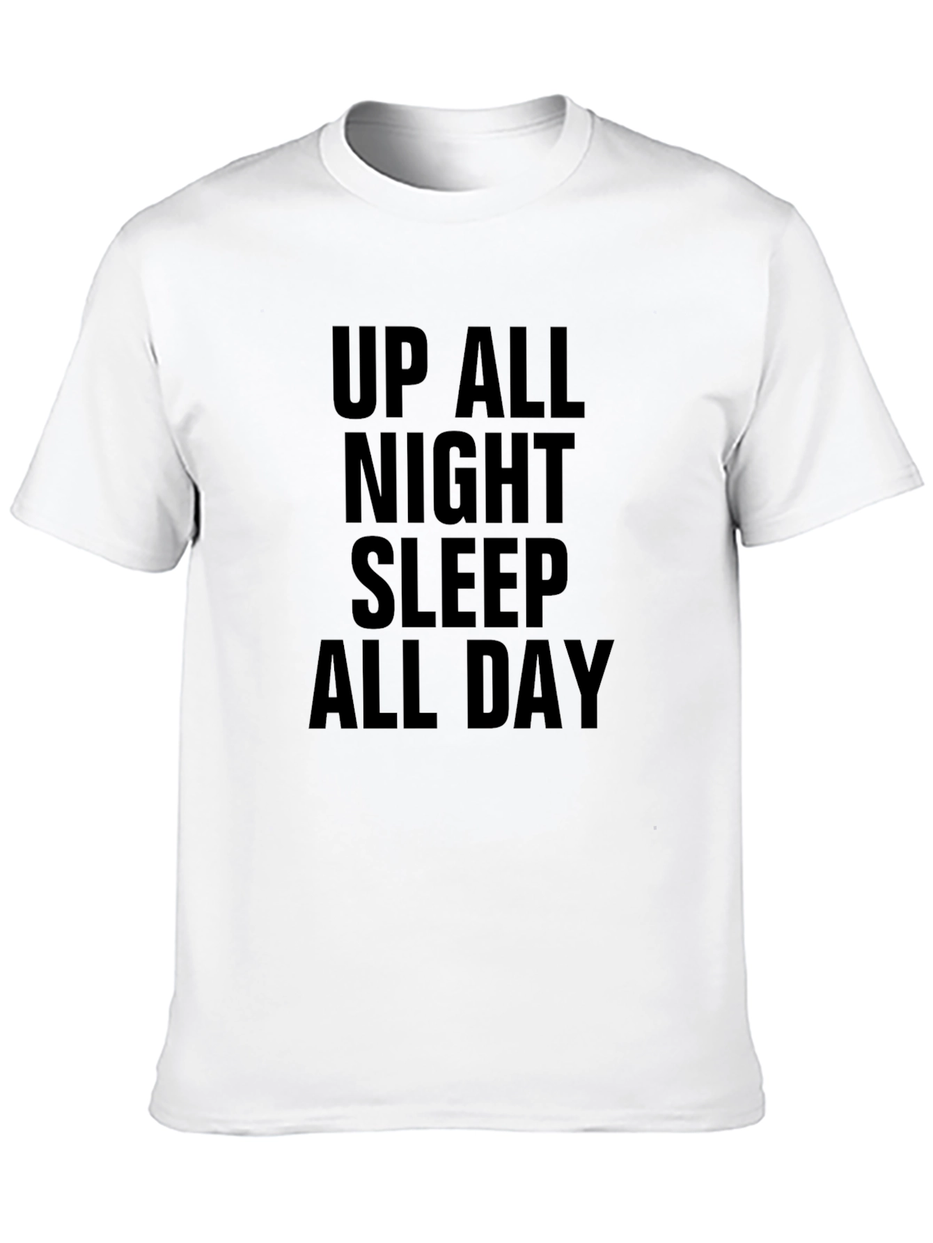 Up All Night T-Shirt - Black Graphic Tee