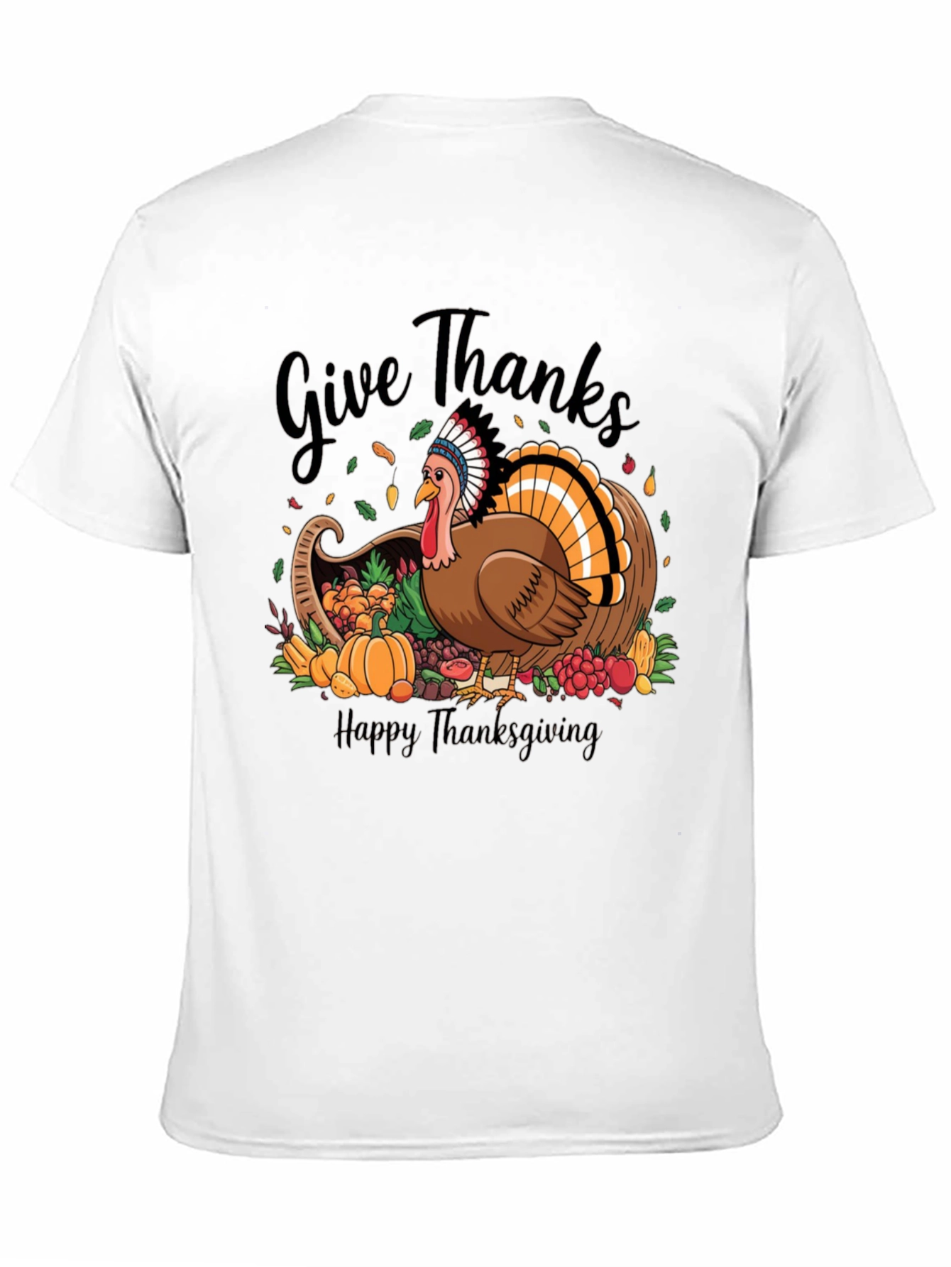 Give Thanks Thanksgiving Turkey T-Shirt