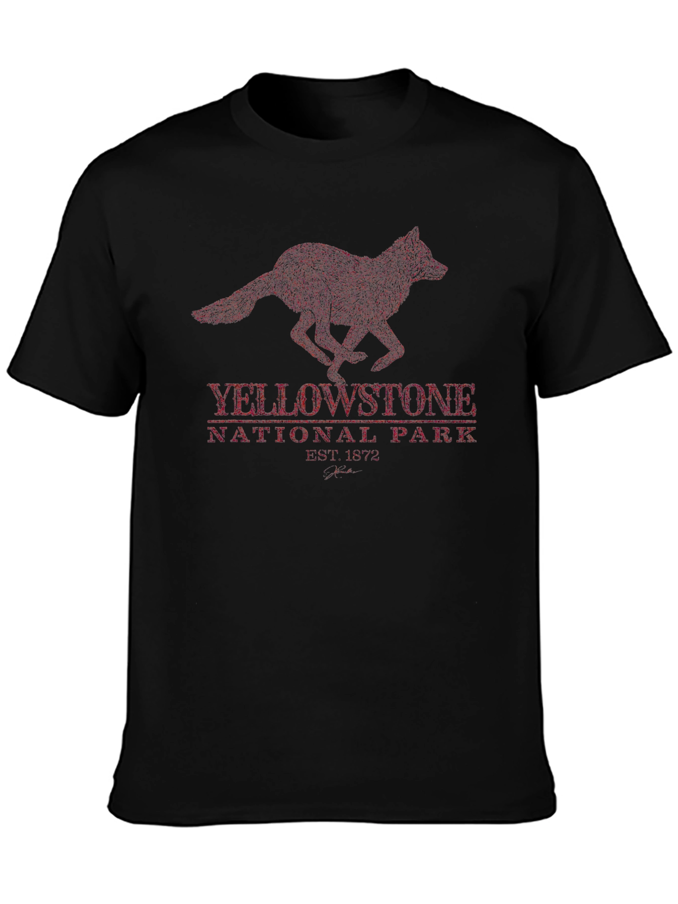 Yellowstone National Park Black T-Shirt