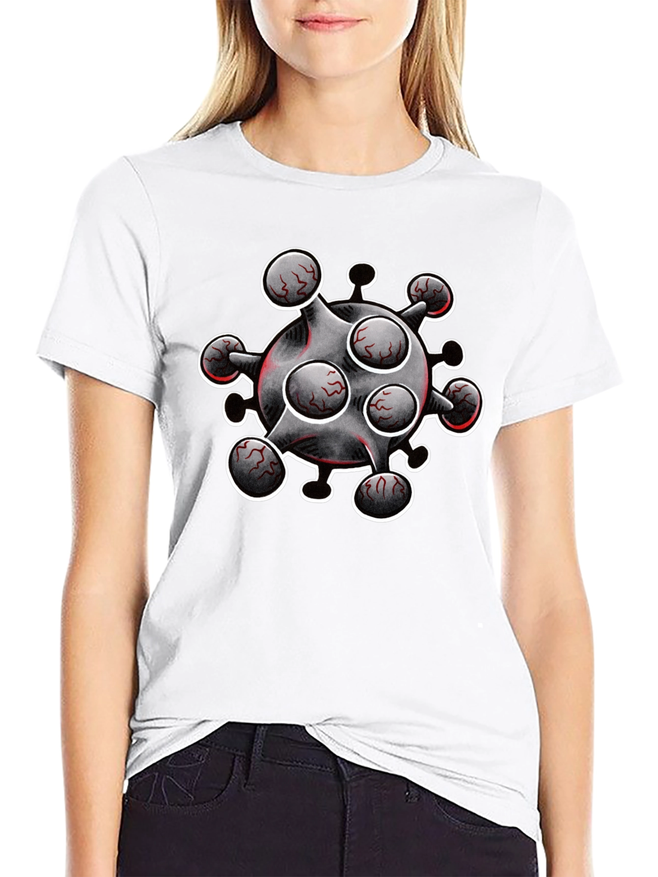 Novelty Virus Graphic T-Shirt - Bold Statement Tee