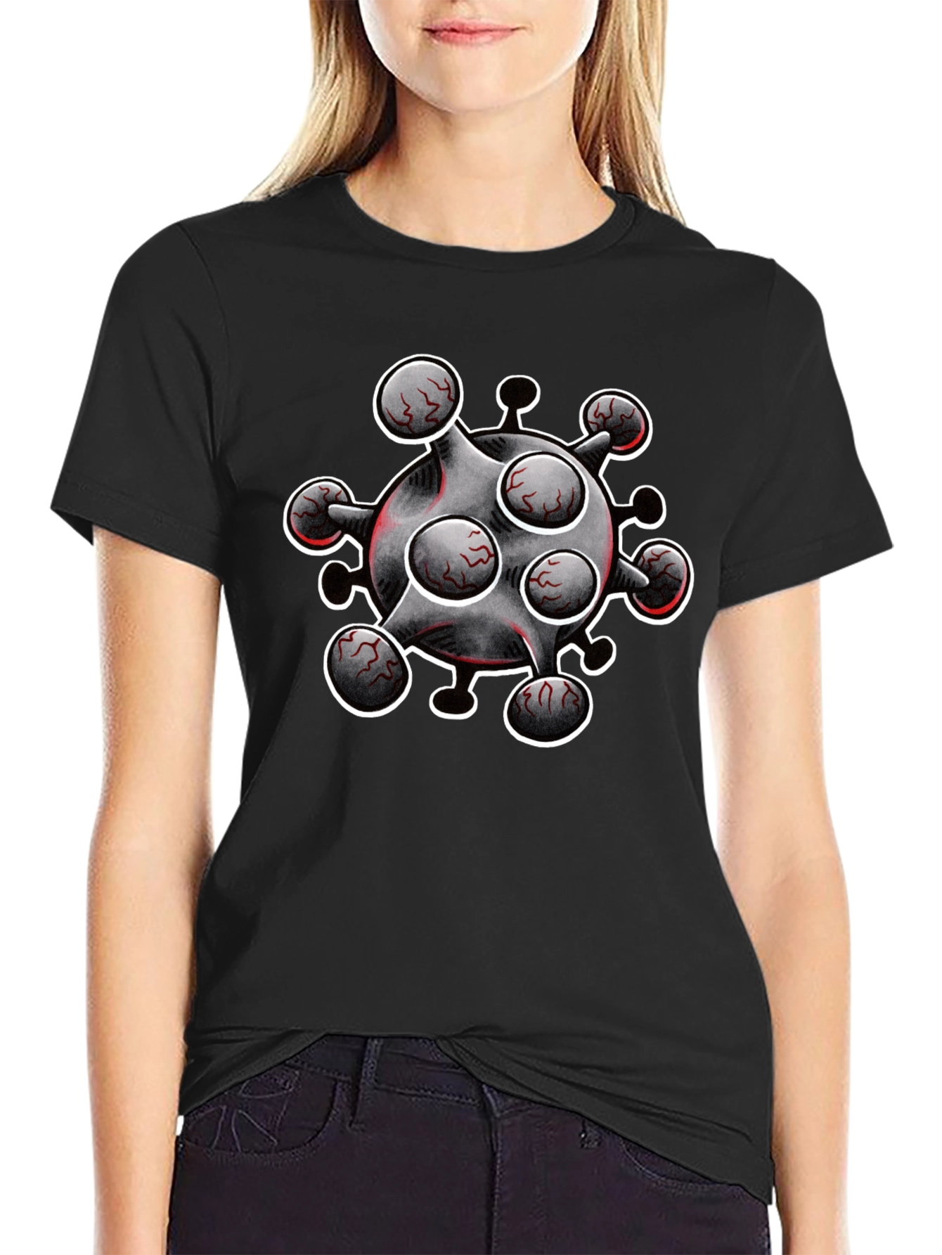 Novelty Virus Graphic T-Shirt - Bold Statement Tee